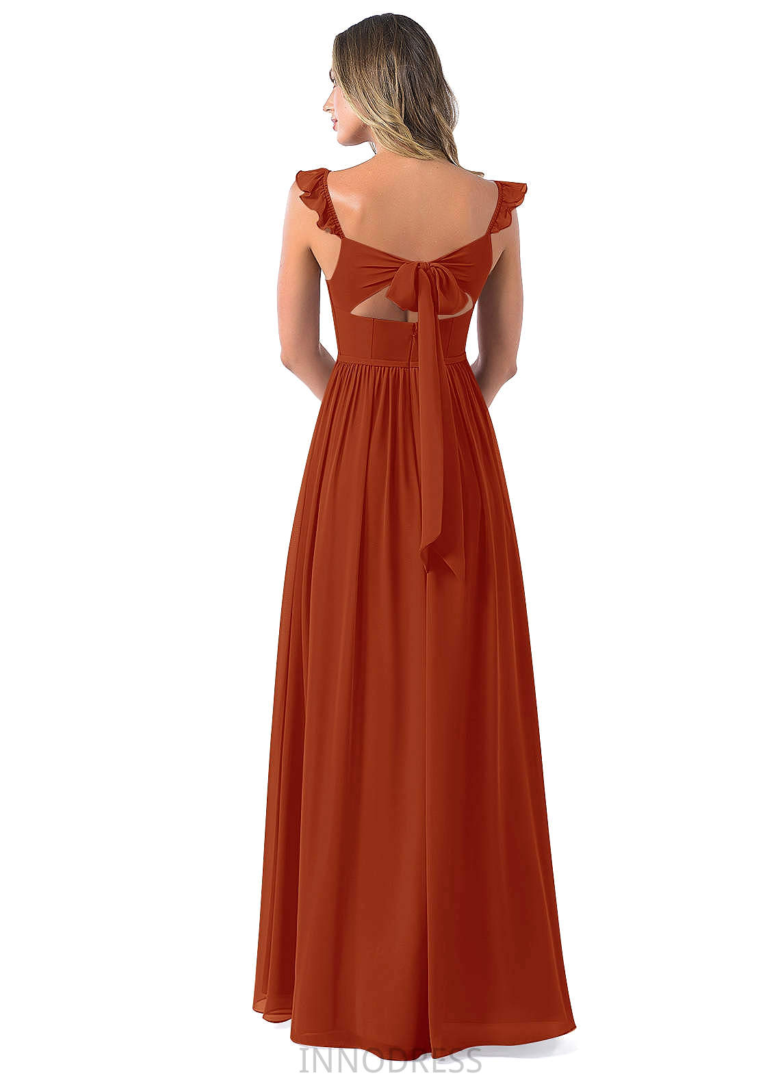 Malia A-Line/Princess V-Neck Floor Length Natural Waist Sleeveless Bridesmaid Dresses