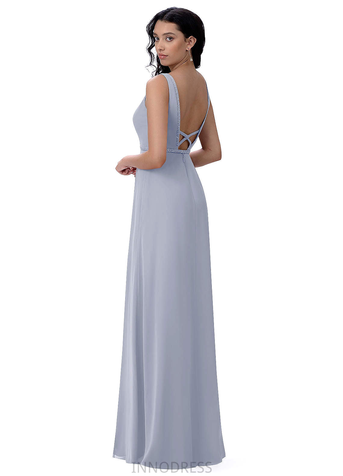 Naomi Natural Waist Sleeveless Off The Shoulder Floor Length A-Line/Princess Bridesmaid Dresses