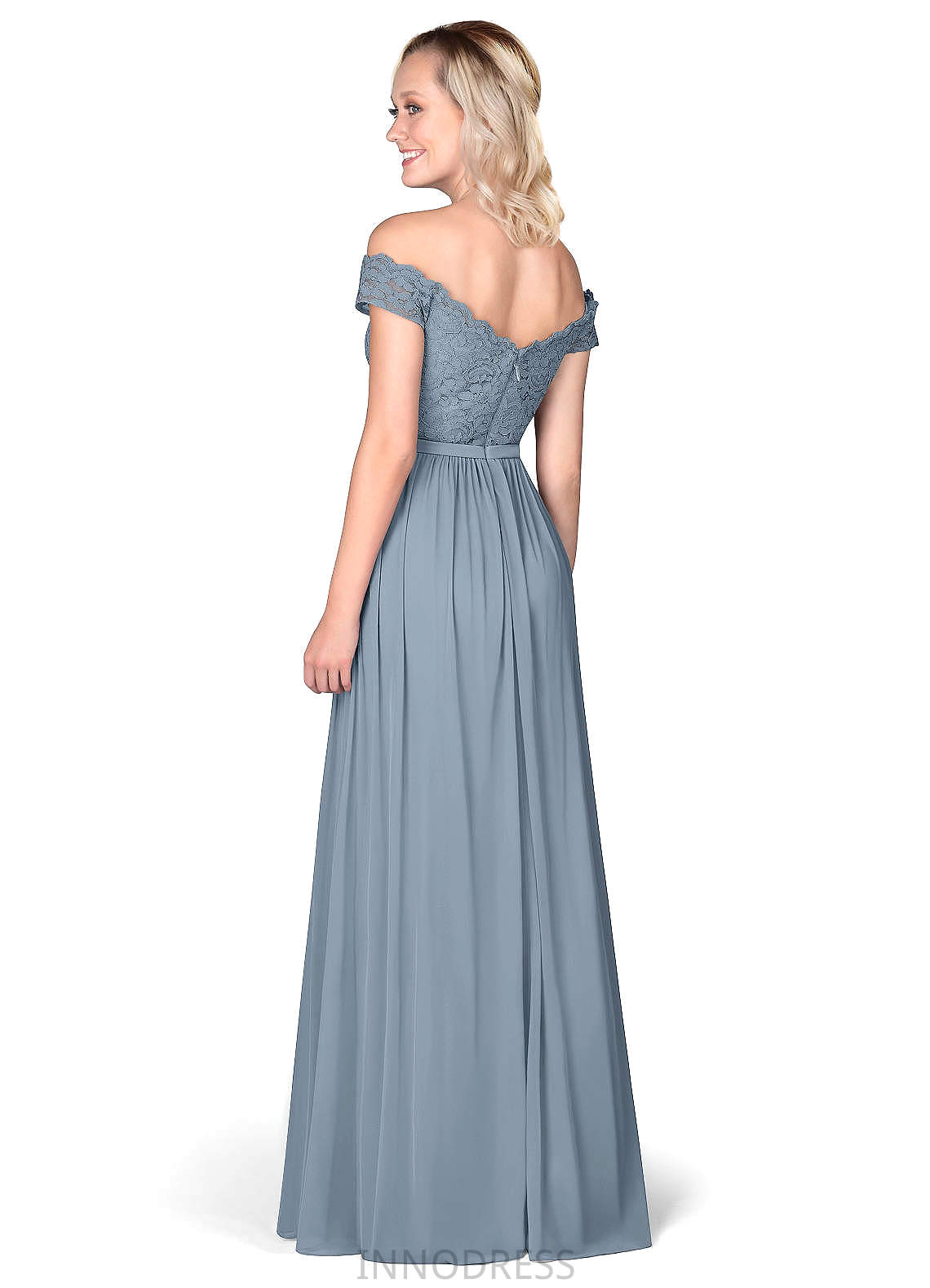 Polly Natural Waist V-Neck Sleeveless Trumpet/Mermaid Spandex Sweep-Brush Train Bridesmaid Dresses