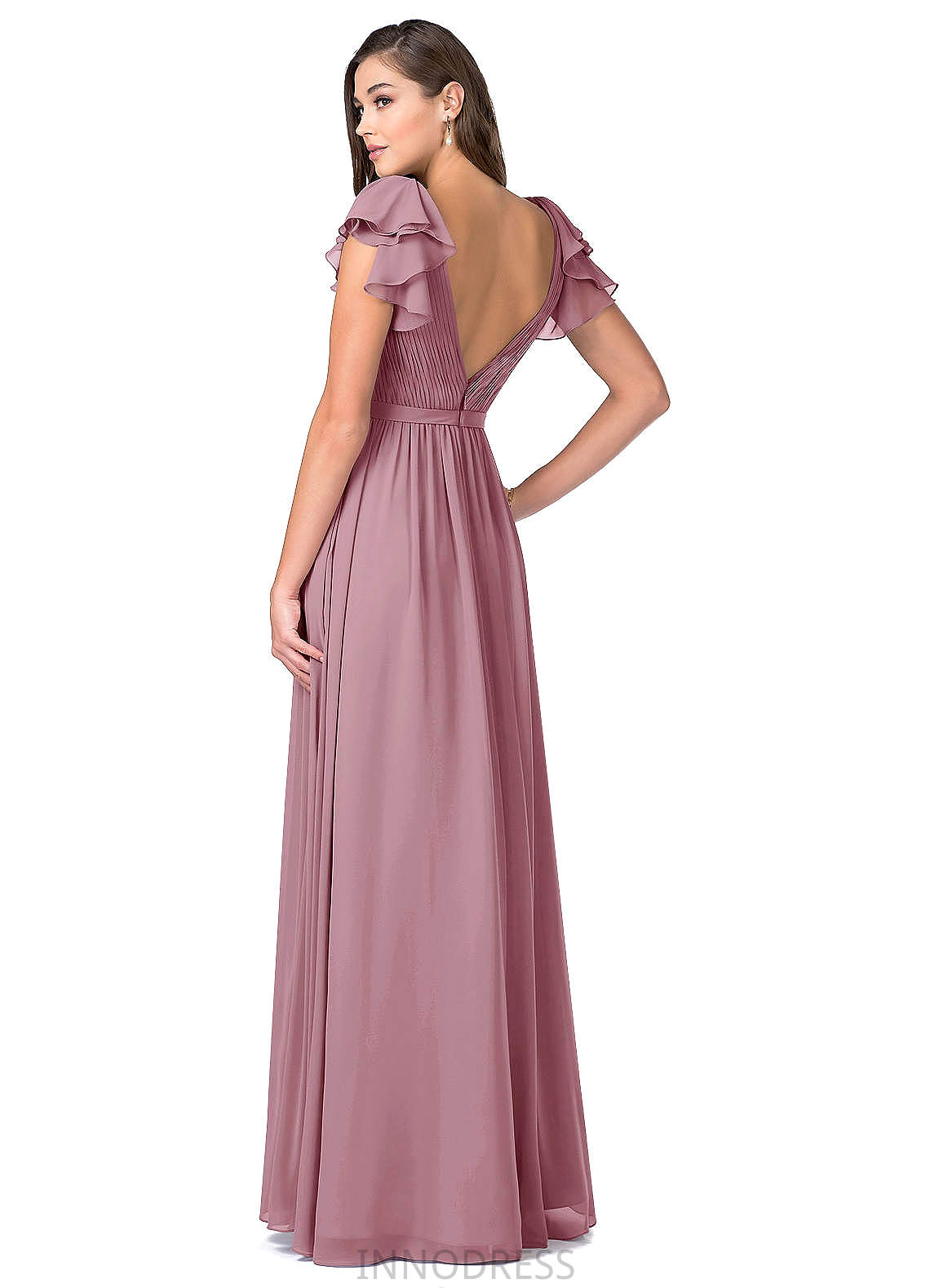 Gabriela One Shoulder Natural Waist A-Line/Princess Sleeveless Knee Length Bridesmaid Dresses