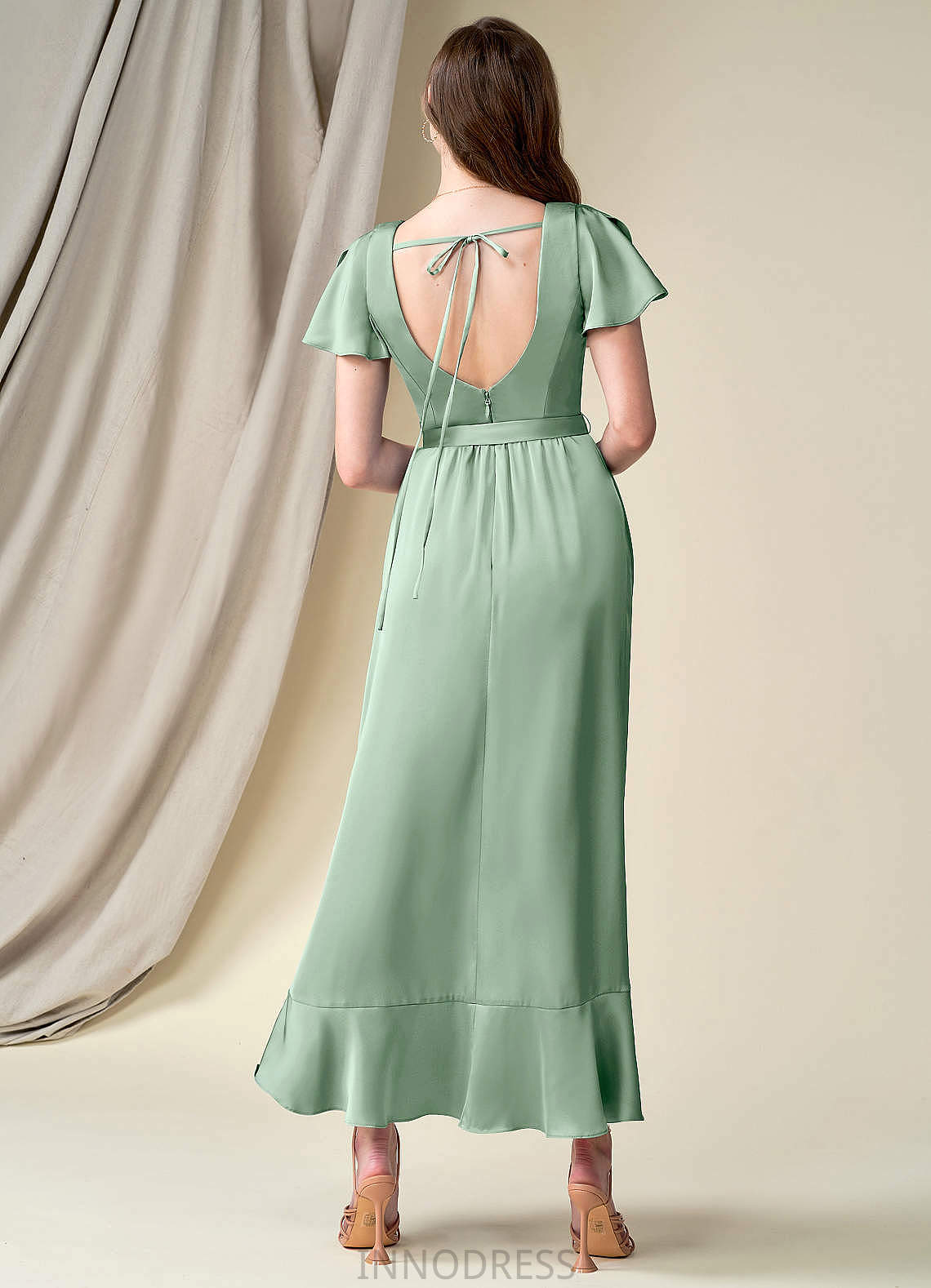 Rachel Floor Length Sleeveless A-Line/Princess Natural Waist Scoop Bridesmaid Dresses