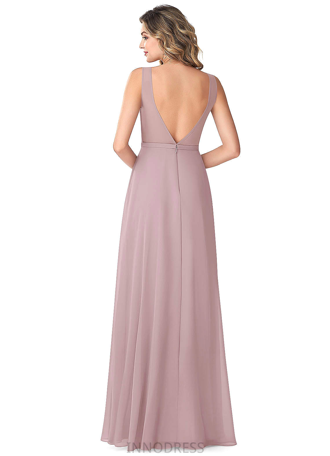 Sibyl Natural Waist Trumpet/Mermaid Floor Length Sleeveless Satin Spaghetti Staps Bridesmaid Dresses