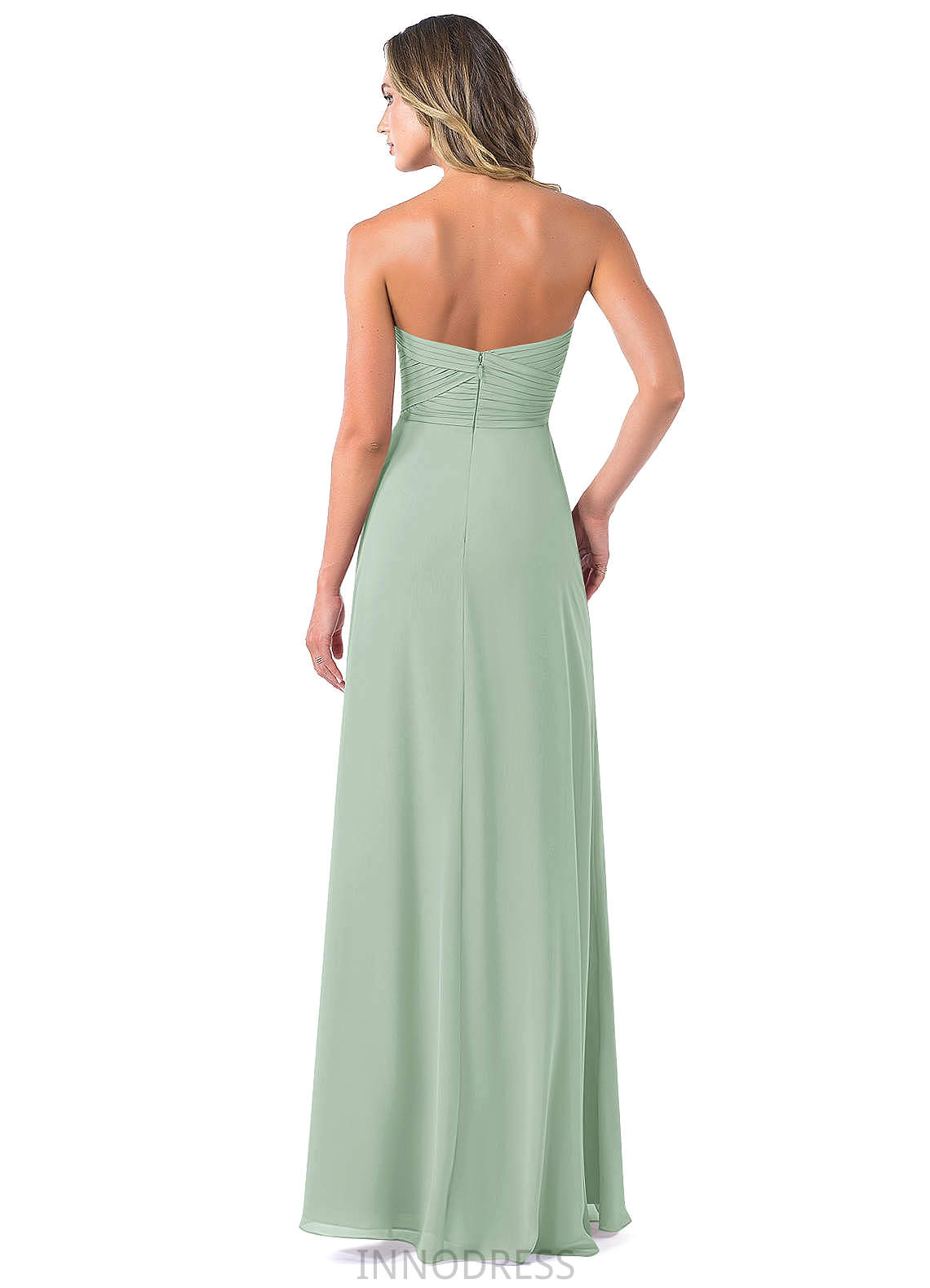 Skyler Floor Length Spaghetti Staps Natural Waist Sleeveless A-Line/Princess Bridesmaid Dresses