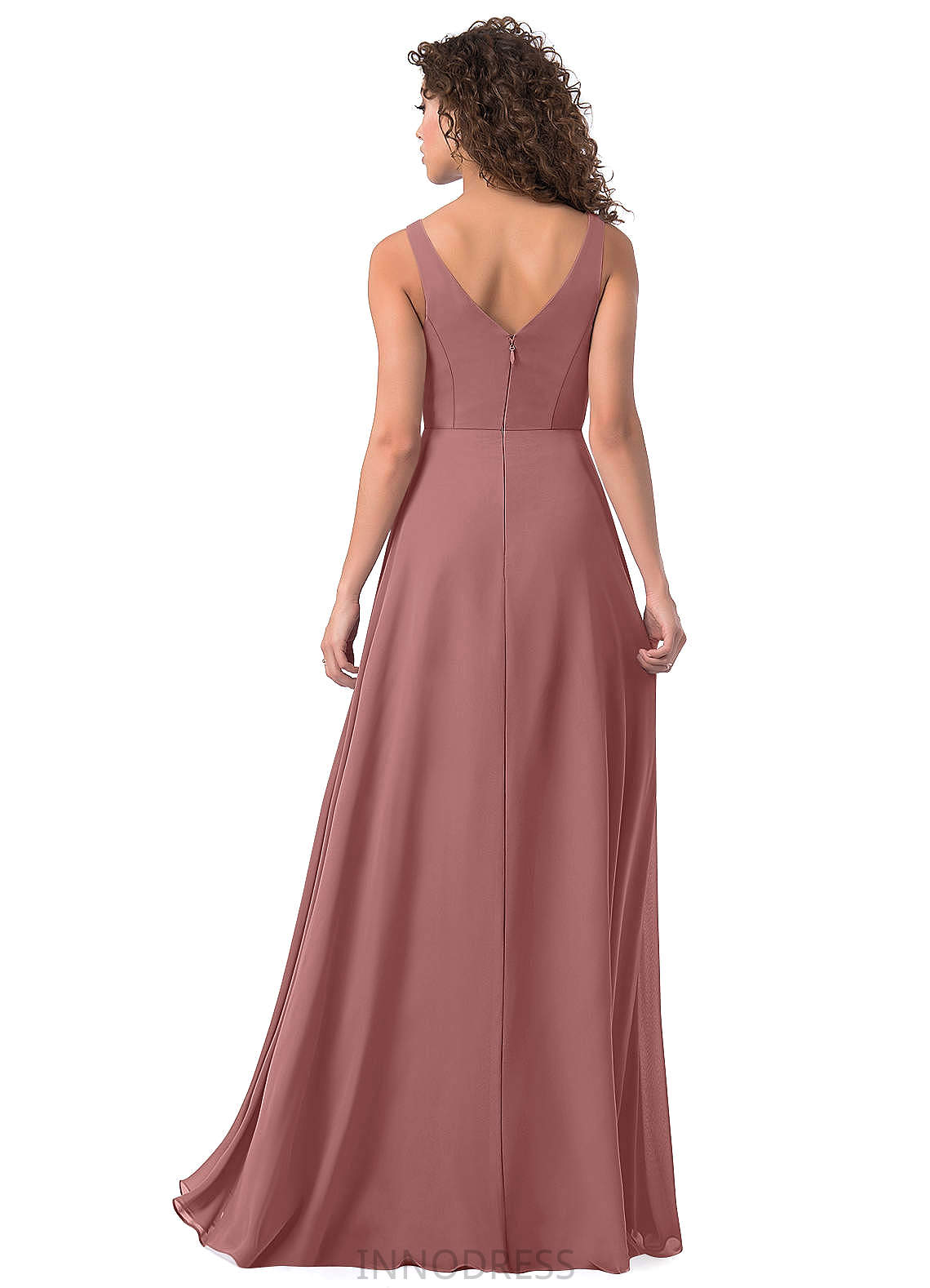 Lexi A-Line/Princess Natural Waist Knee Length Sleeveless V-Neck Bridesmaid Dresses