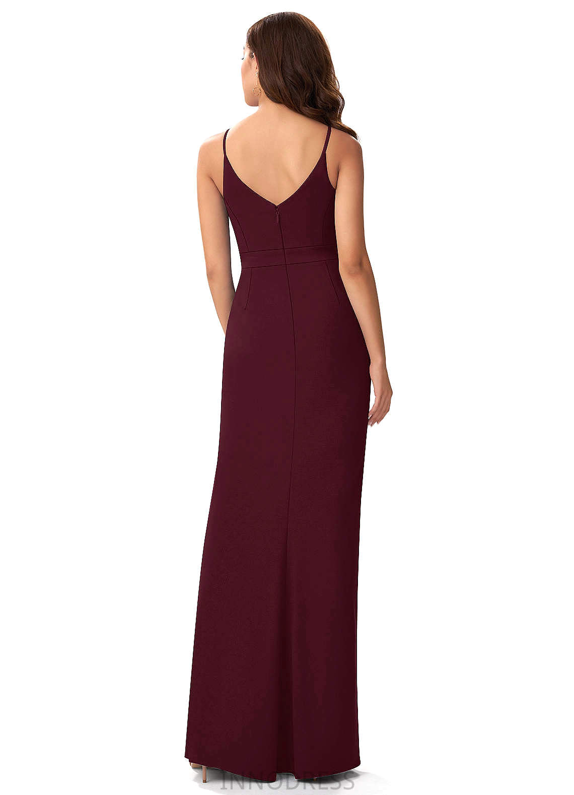 Katrina Sleeveless A-Line/Princess Floor Length Natural Waist Straps Bridesmaid Dresses