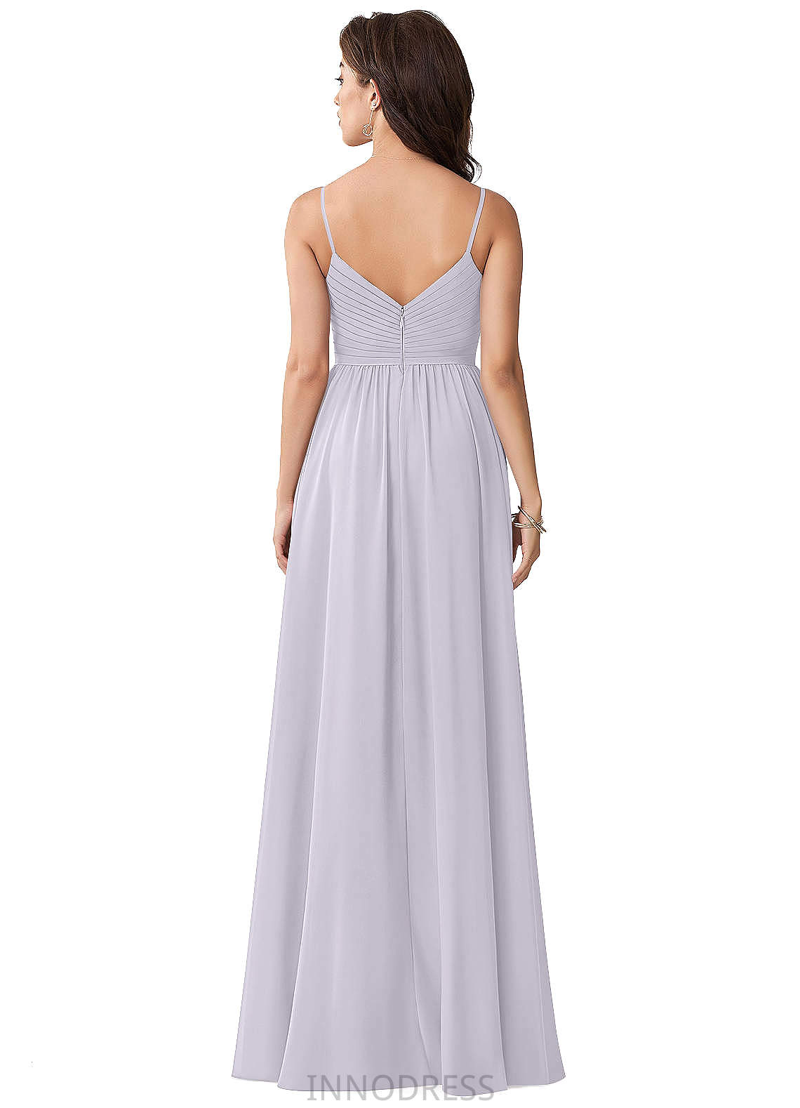 Roselyn Floor Length Spaghetti Staps Sleeveless A-Line/Princess Natural Waist Bridesmaid Dresses