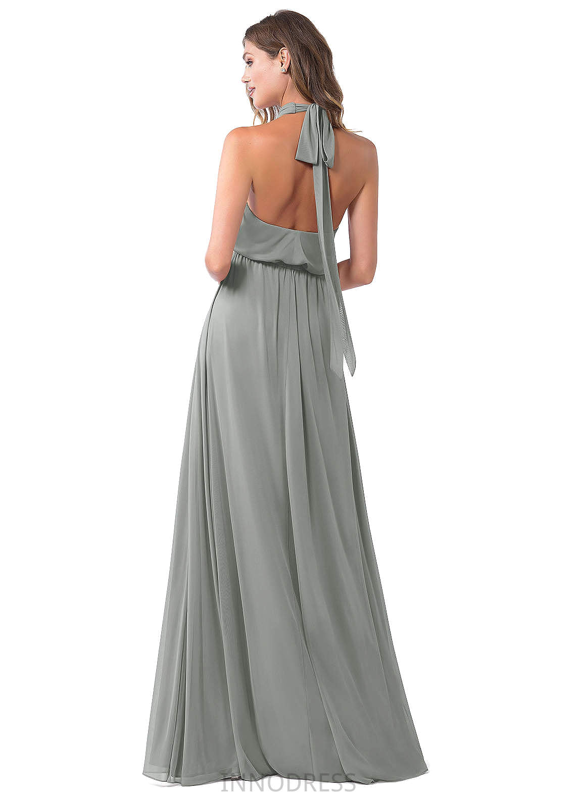 Courtney Scoop Natural Waist High Low A-Line/Princess Sleeveless Bridesmaid Dresses