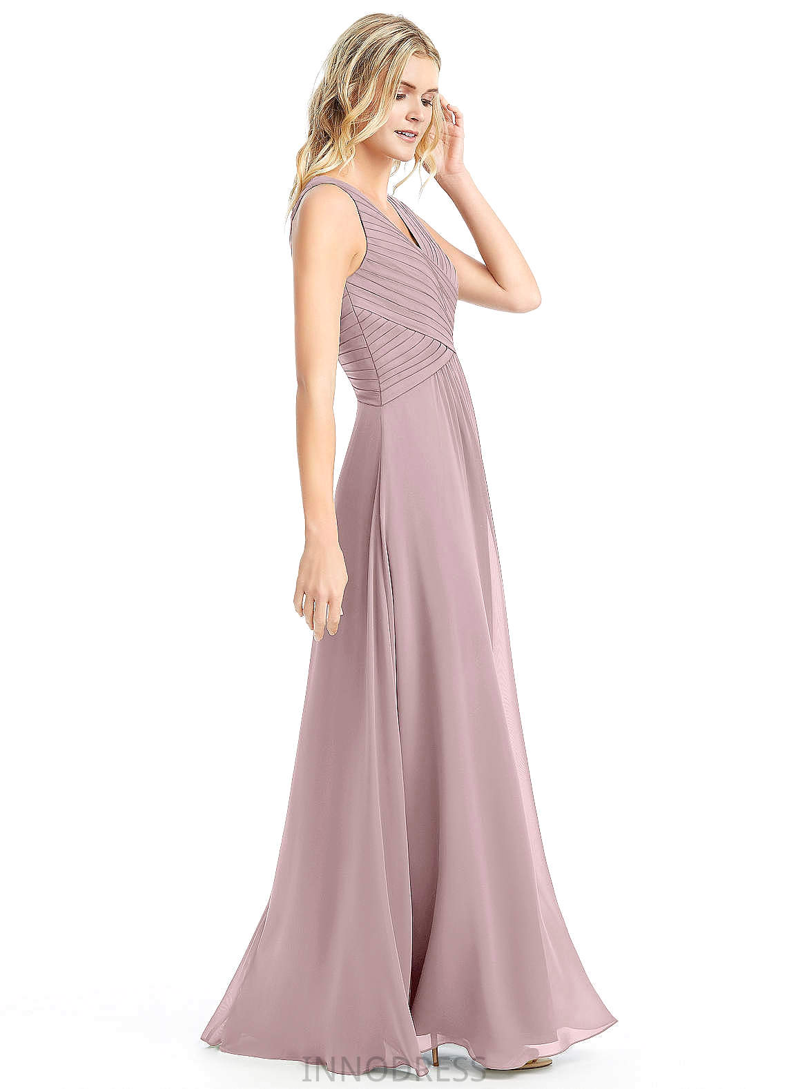 Carolyn A-Line/Princess Scoop Floor Length Sleeveless Natural Waist Bridesmaid Dresses