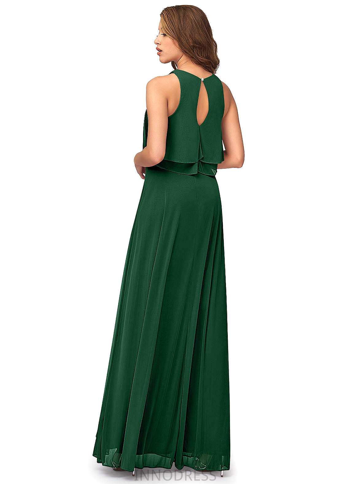 Maryjane Natural Waist Sleeveless V-Neck A-Line/Princess Floor Length Bridesmaid Dresses