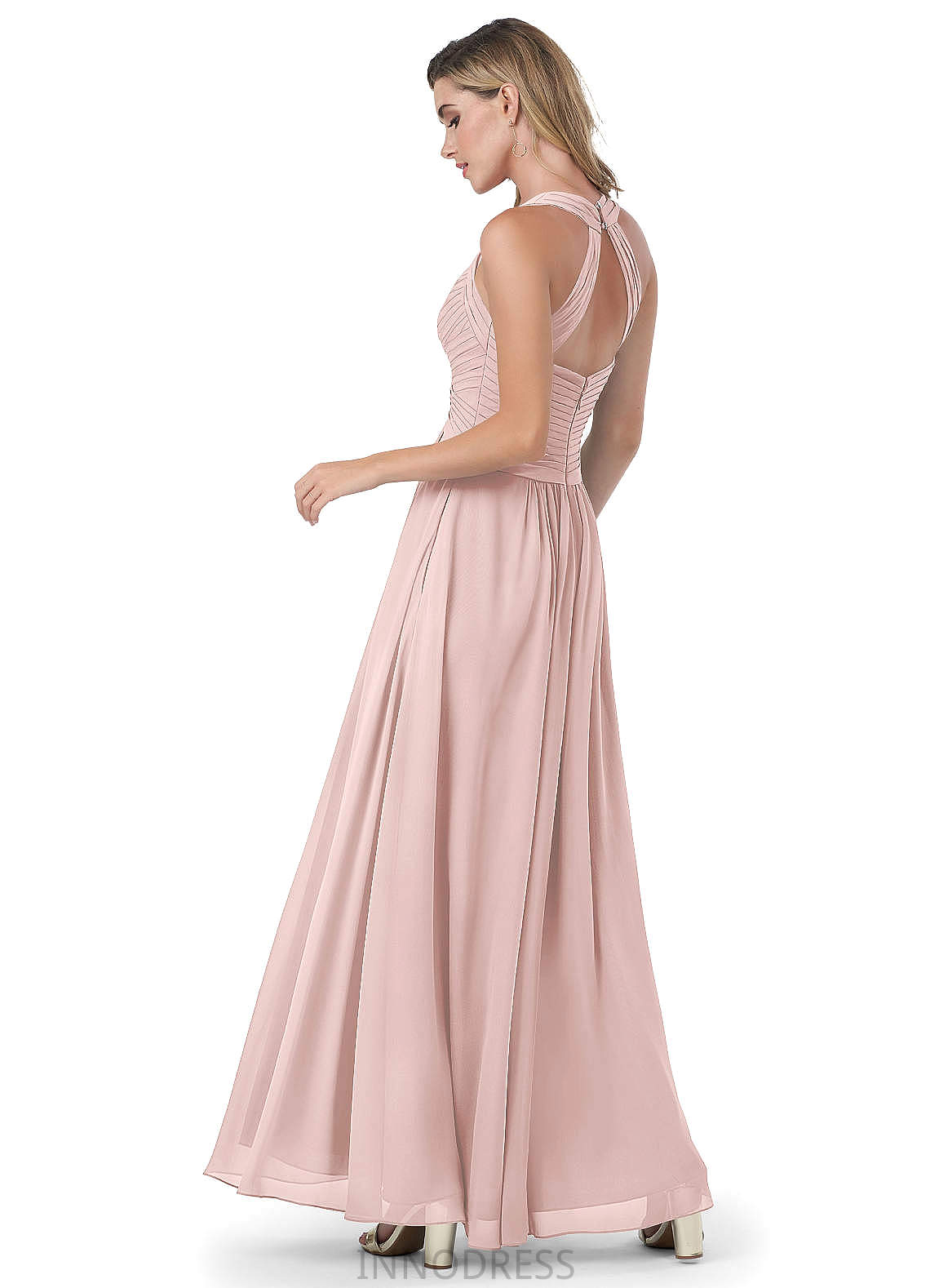 Kasey Sleeveless Natural Waist Spaghetti Staps High Low Sheath/Column Bridesmaid Dresses