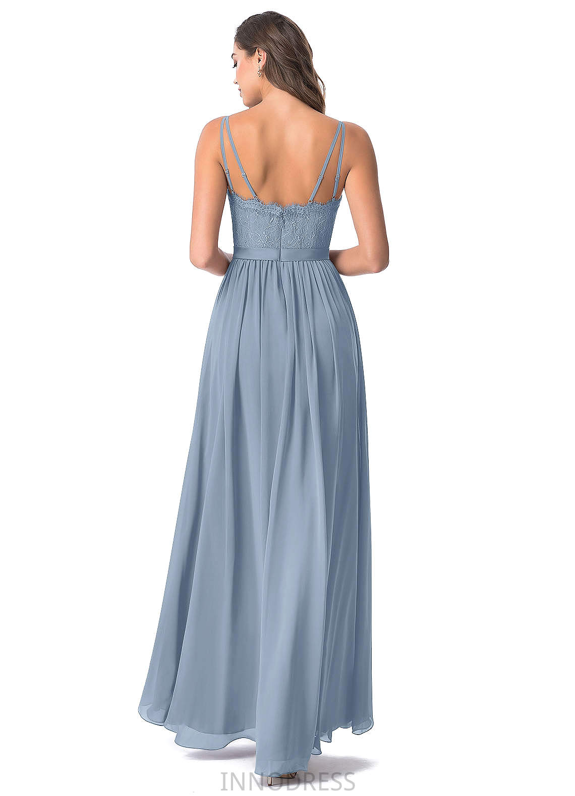 Alexandria V-Neck Sleeveless Floor Length A-Line/Princess Natural Waist Bridesmaid Dresses