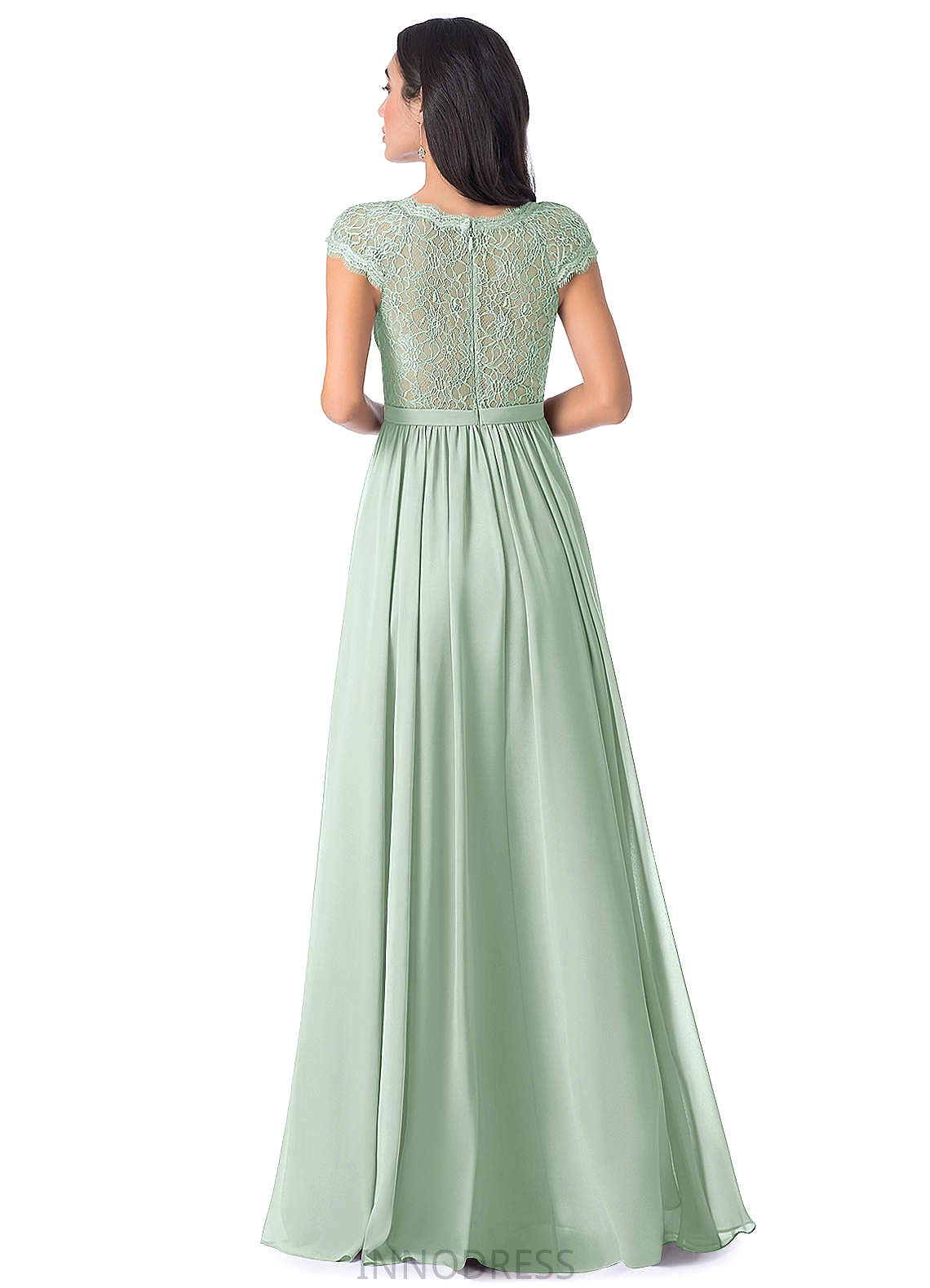 Pam Floor Length Sleeveless Natural Waist A-Line/Princess Spaghetti Staps Bridesmaid Dresses