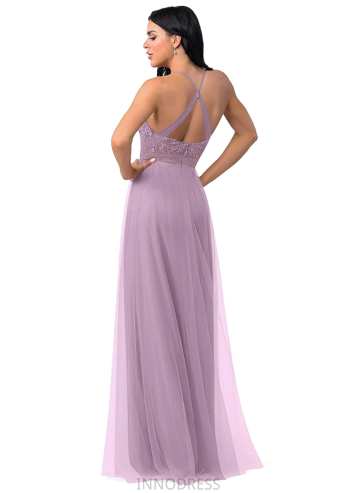 Dalia Floor Length V-Neck Natural Waist Sleeveless A-Line/Princess Bridesmaid Dresses