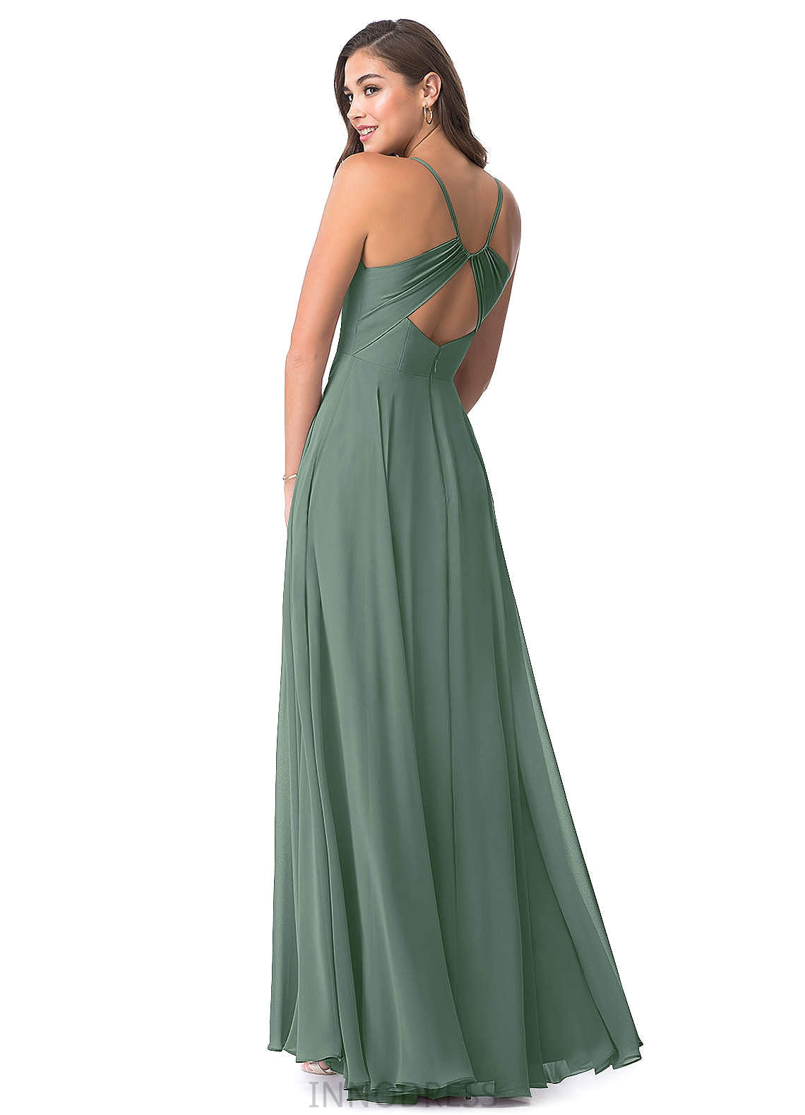 Rylie V-Neck Floor Length Sleeveless A-Line/Princess Natural Waist Bridesmaid Dresses