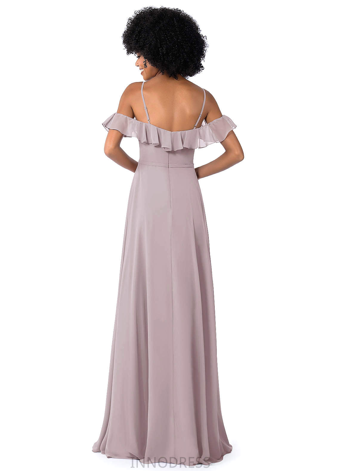 Beryl Natural Waist Sleeveless A-Line/Princess Floor Length V-Neck Bridesmaid Dresses