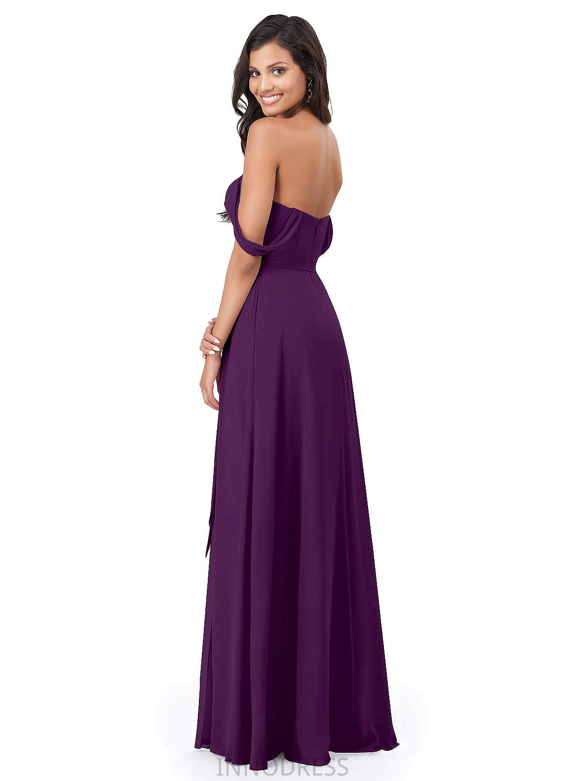 Desiree A-Line/Princess Sleeveless Straps Natural Waist Floor Length Bridesmaid Dresses