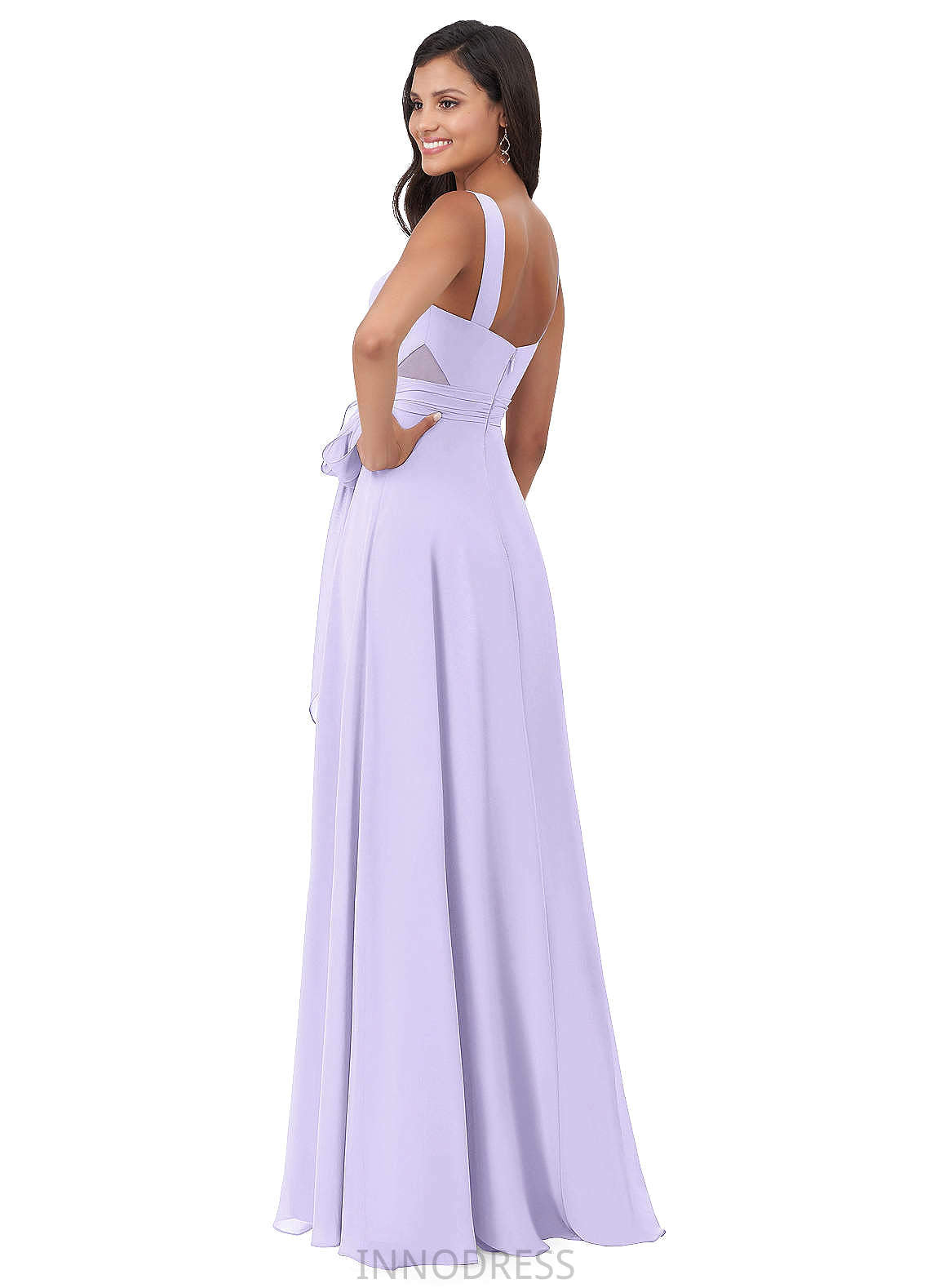 Peggie Natural Waist A-Line/Princess Sleeveless Floor Length Spaghetti Staps Bridesmaid Dresses