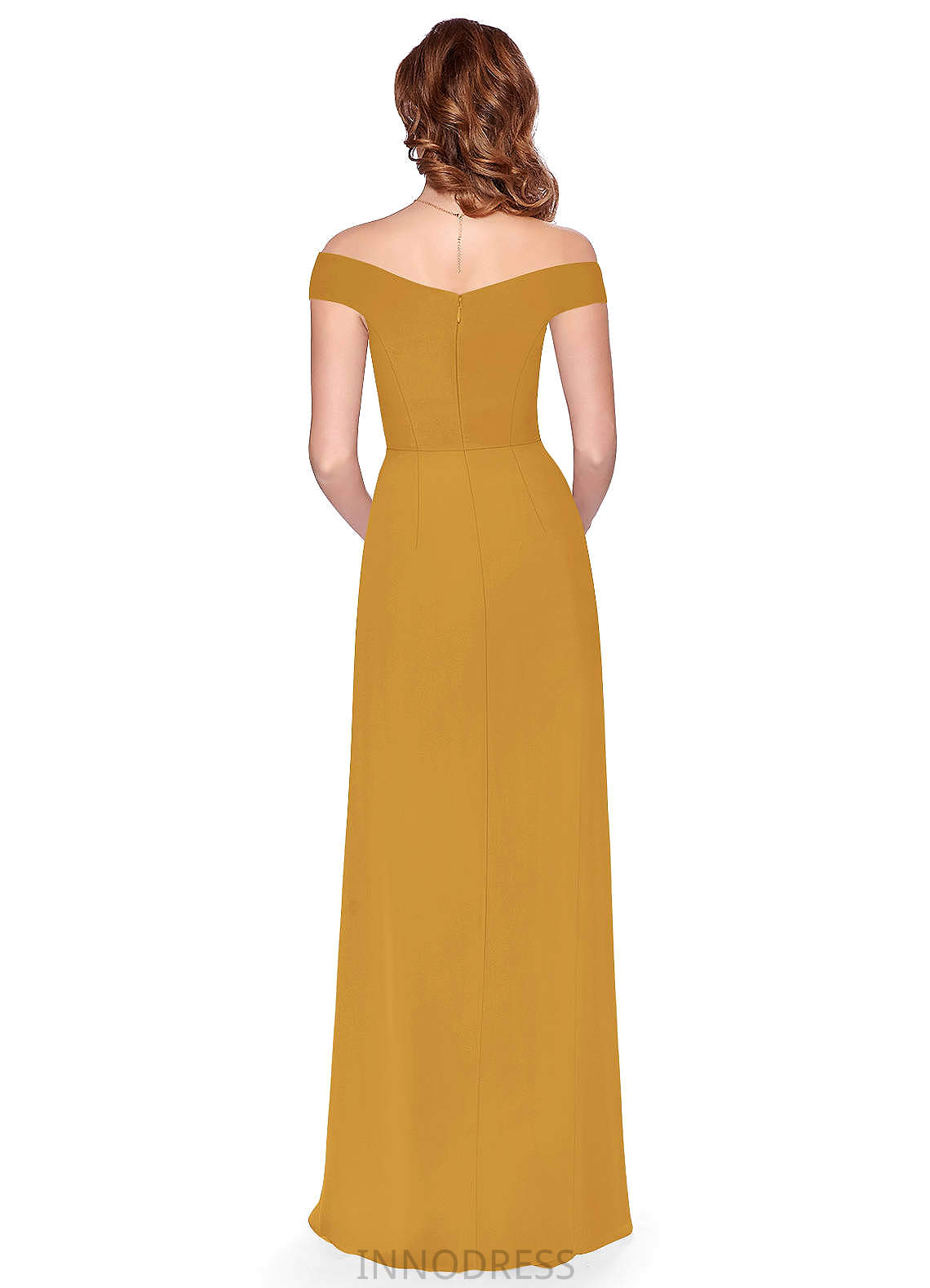 Azaria A-Line/Princess Floor Length Off The Shoulder Natural Waist Sleeveless Bridesmaid Dresses