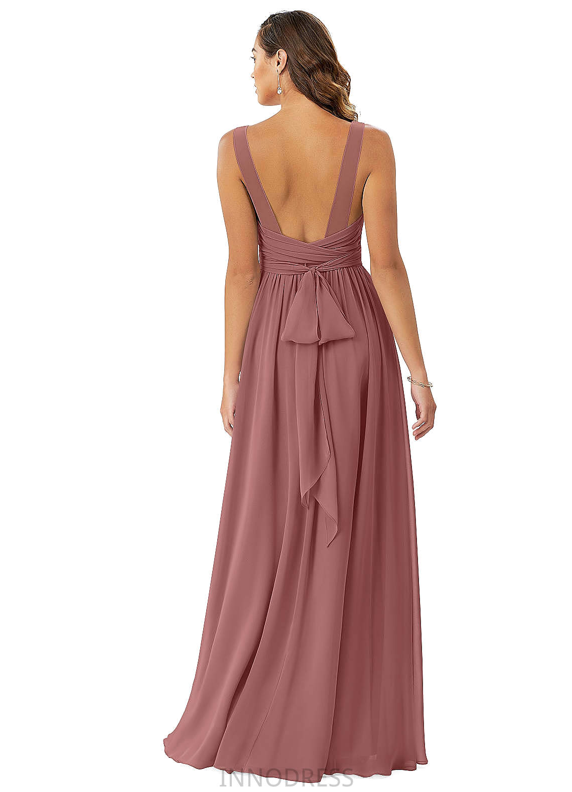 Cassie Sleeveless Natural Waist A-Line/Princess Scoop Floor Length Bridesmaid Dresses