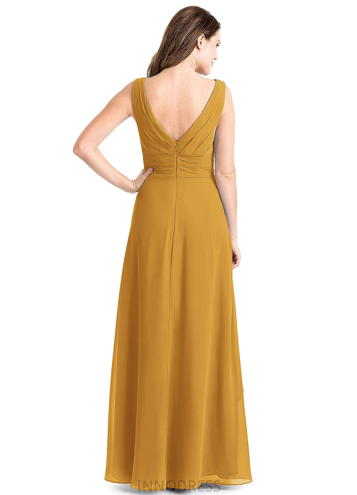 Anastasia V-Neck A-Line/Princess Knee Length Sleeveless Natural Waist Bridesmaid Dresses