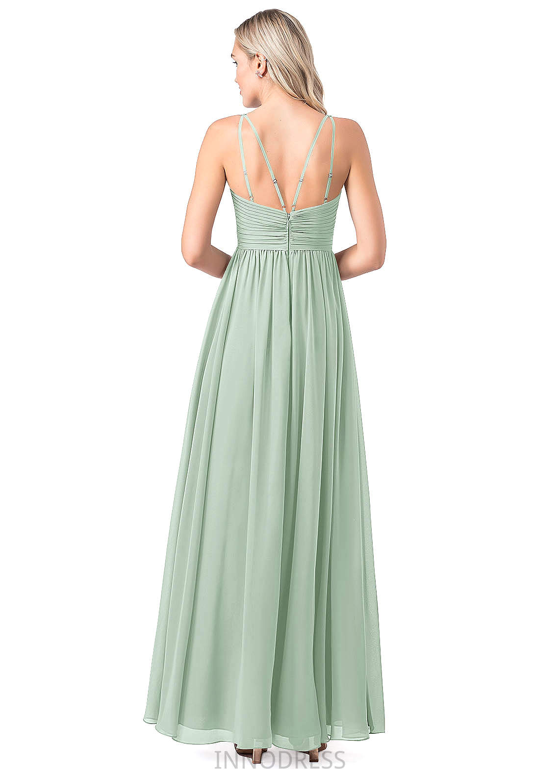 Isabela Floor Length A-Line/Princess Sleeveless One Shoulder Natural Waist Bridesmaid Dresses