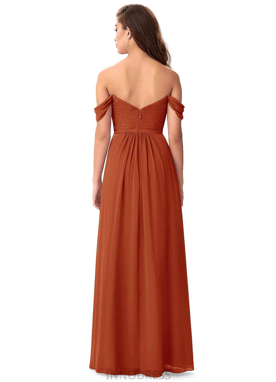 Micah Natural Waist Floor Length V-Neck A-Line/Princess Sleeveless Bridesmaid Dresses