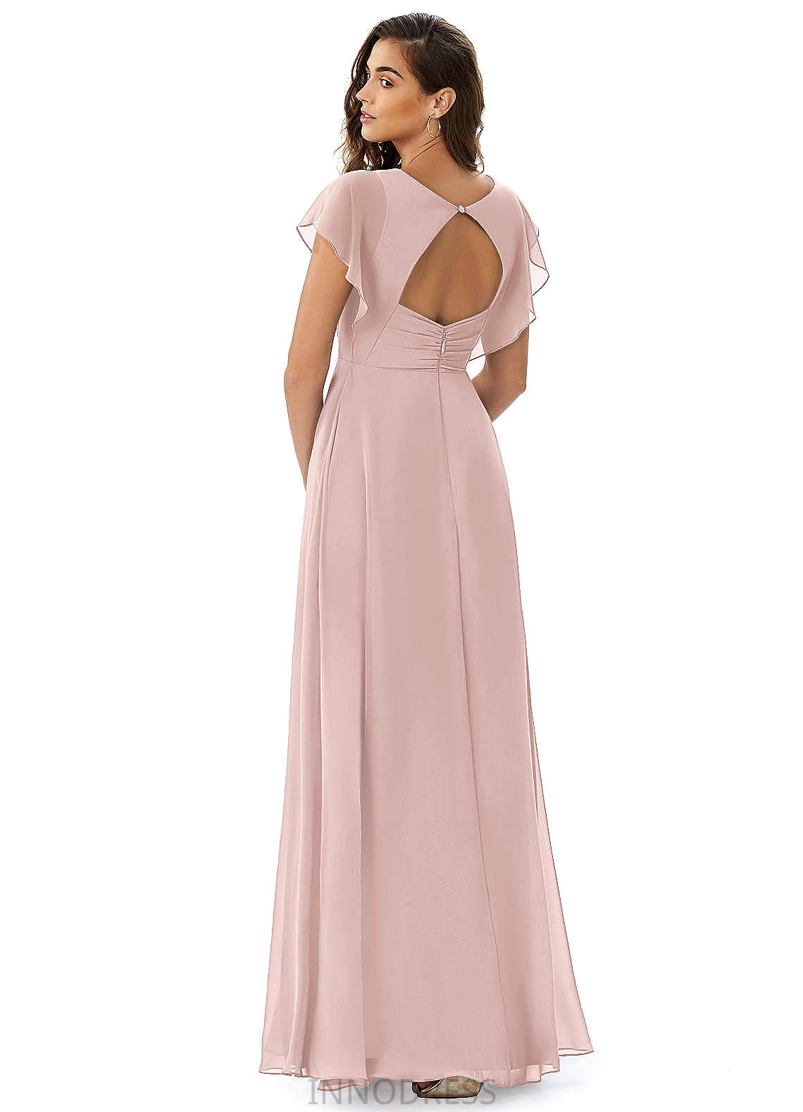 Casey Trumpet/Mermaid Sleeveless Natural Waist Floor Length Spaghetti Staps Bridesmaid Dresses