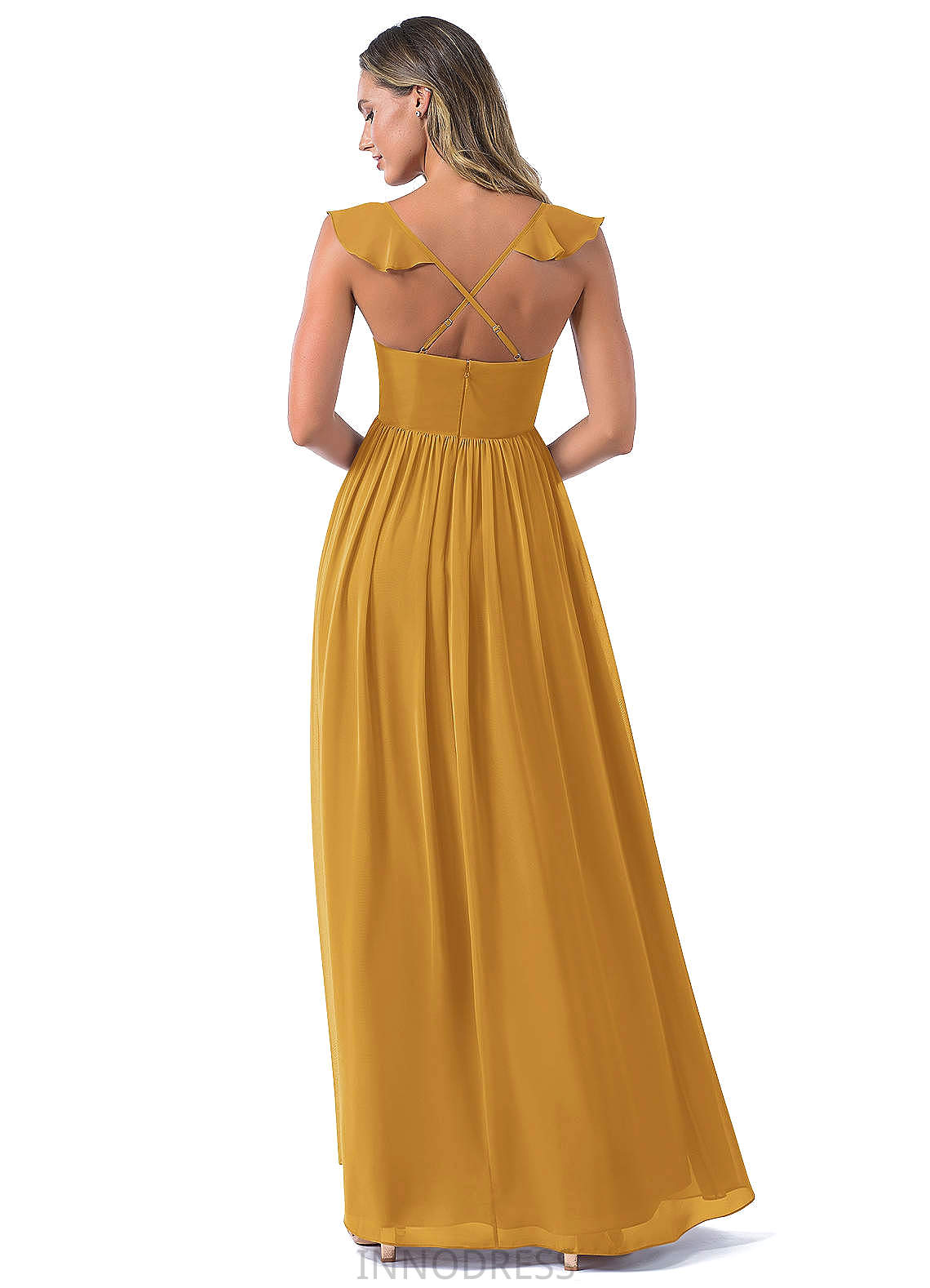 Poll Sleeveless Floor Length Natural Waist A-Line/Princess Sweetheart Bridesmaid Dresses