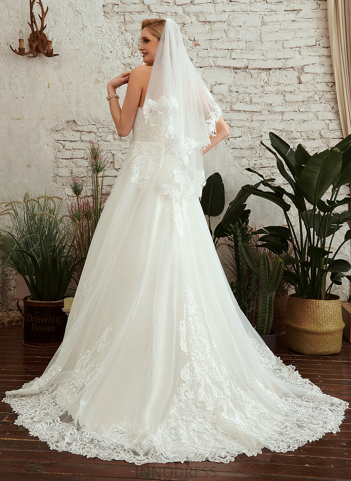 Tulle Laylah Dress Sweetheart Court Train Lace With A-Line Wedding Wedding Dresses