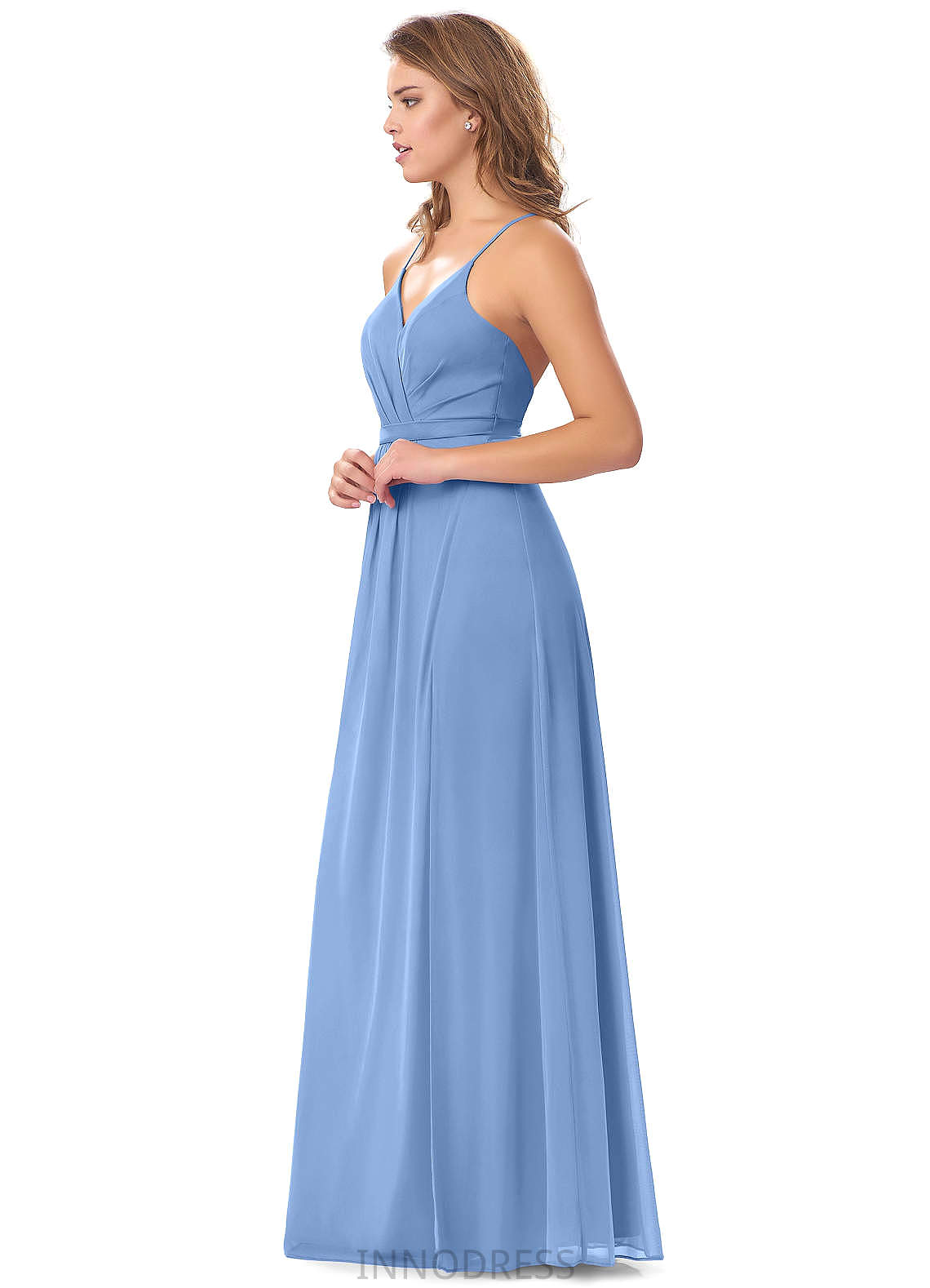 Campbell Scoop A-Line/Princess Floor Length Sleeveless Natural Waist Bridesmaid Dresses