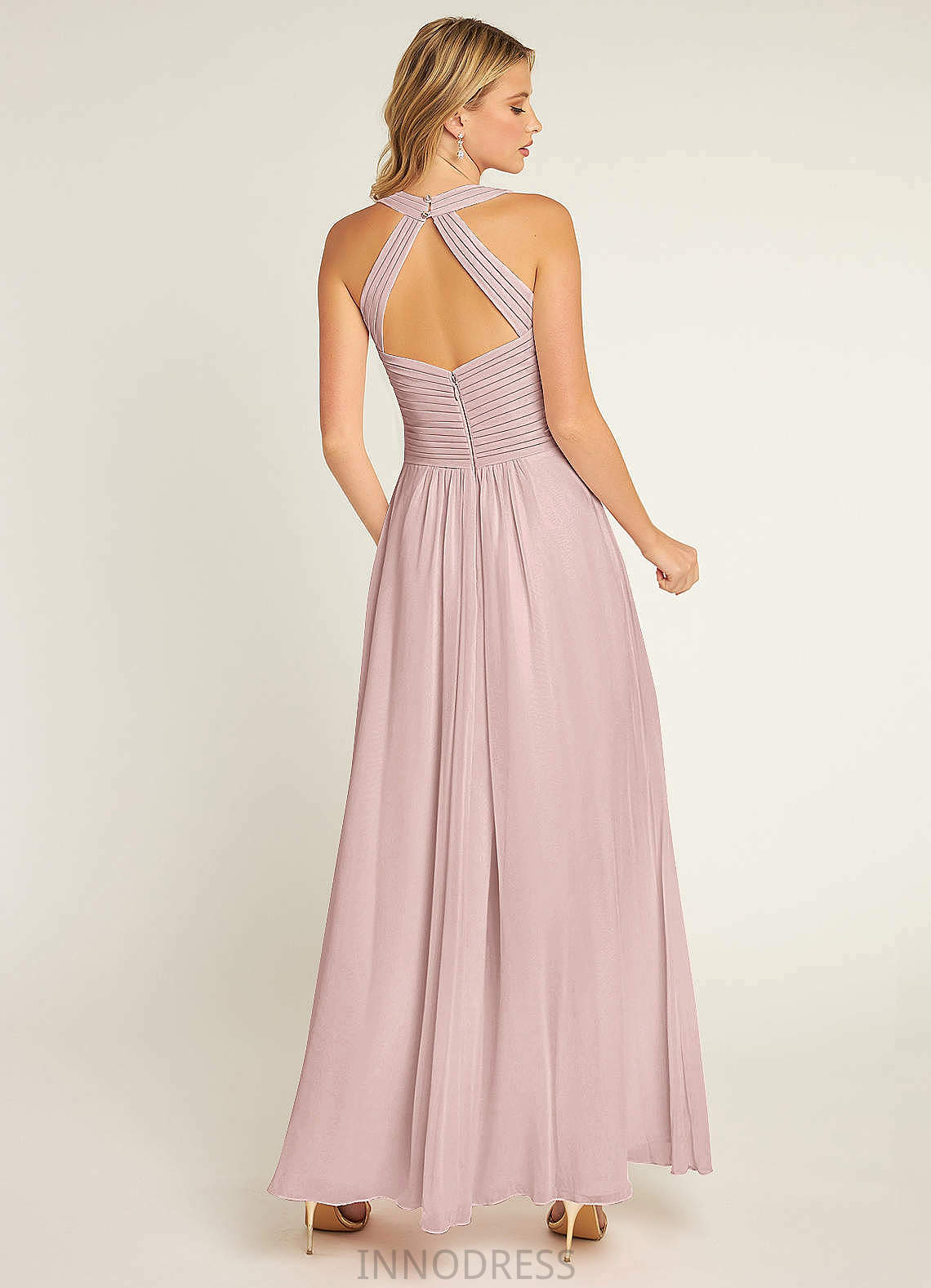 Naima Natural Waist Sleeveless One Shoulder A-Line/Princess High Low Bridesmaid Dresses