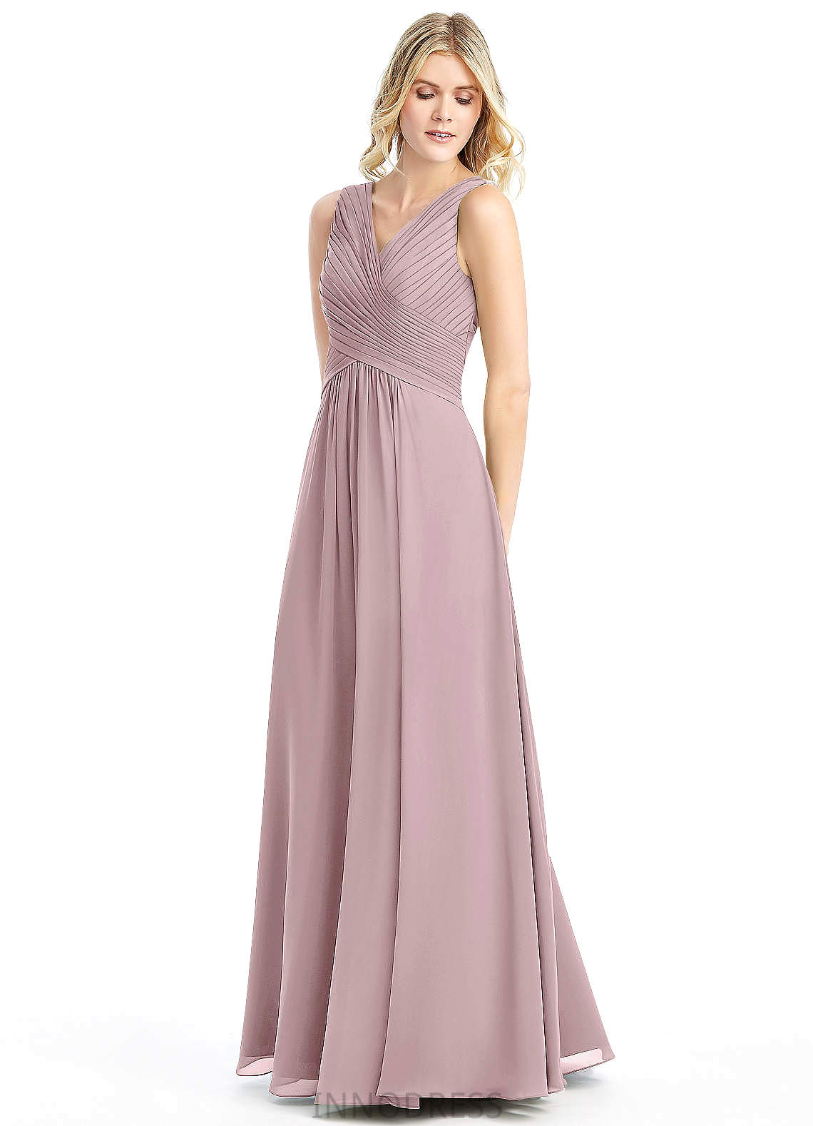 Carolyn A-Line/Princess Scoop Floor Length Sleeveless Natural Waist Bridesmaid Dresses