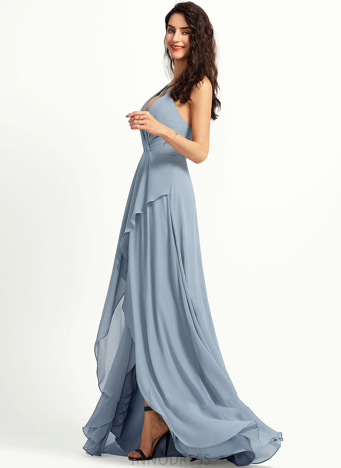 Hadassah A-Line V-neck Asymmetrical Prom Dresses