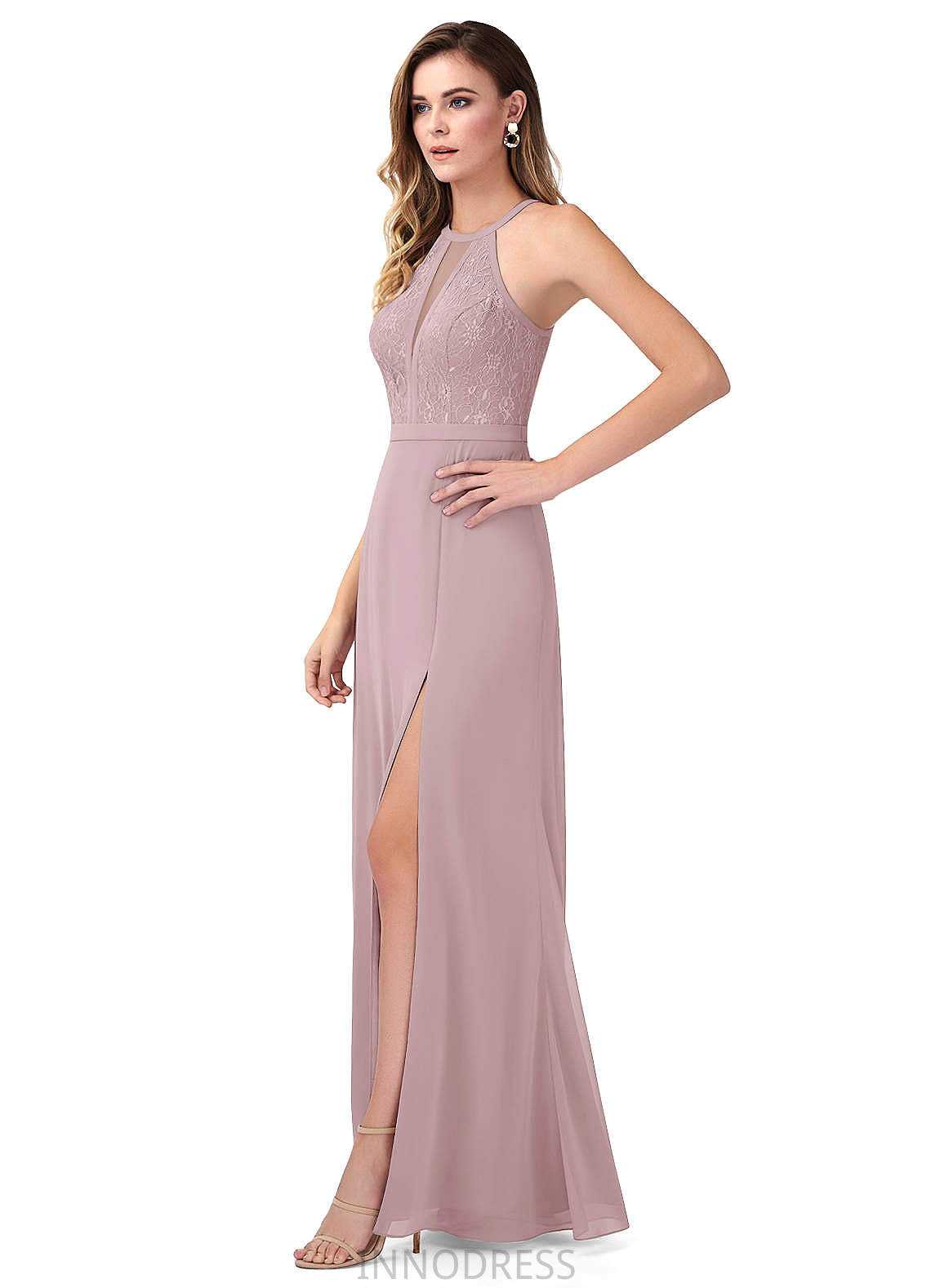 Nadine Floor Length A-Line/Princess Natural Waist Sleeveless Bridesmaid Dresses