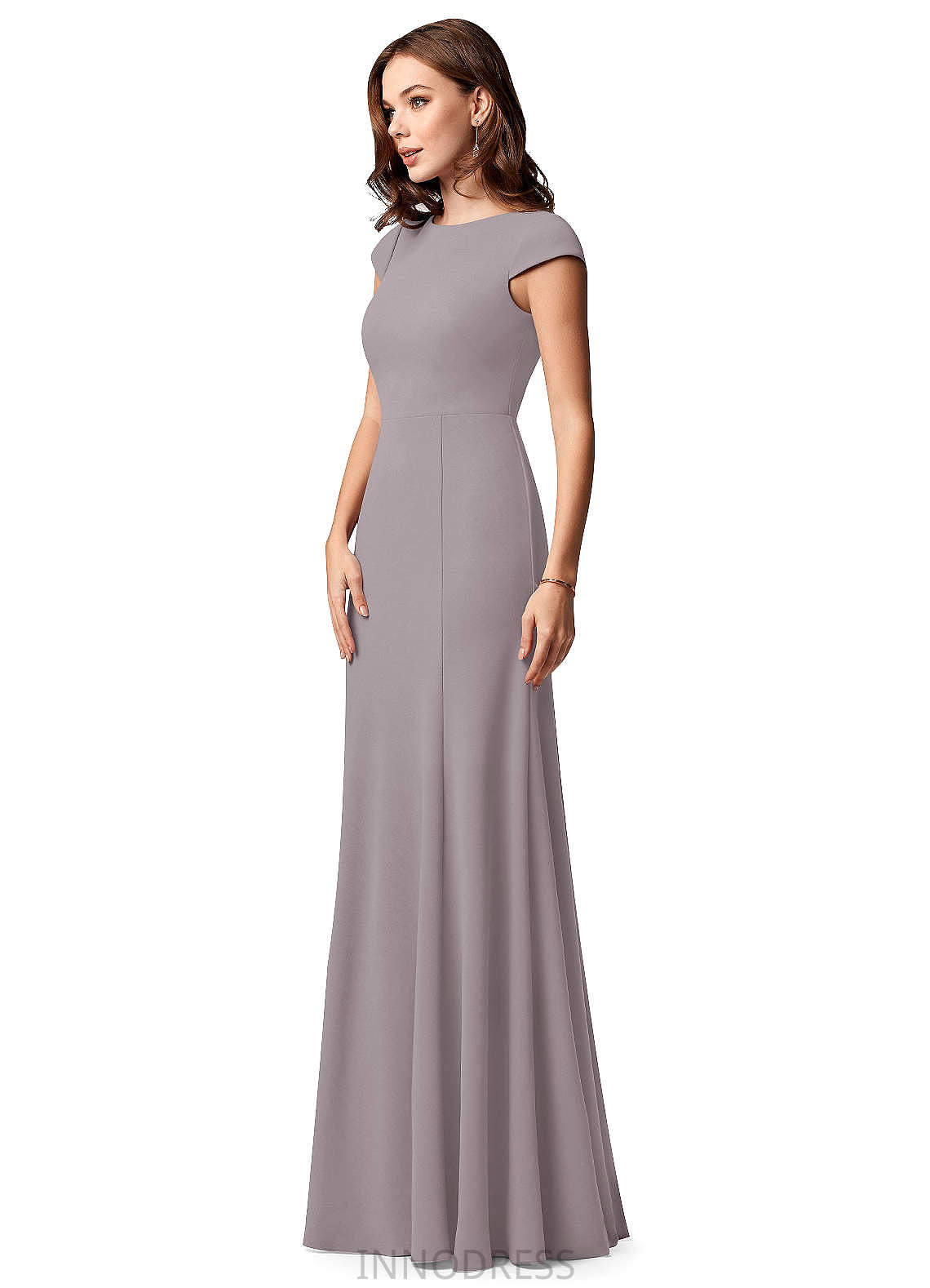 Mallory A-Line/Princess Natural Waist V-Neck Sleeveless Floor Length Bridesmaid Dresses