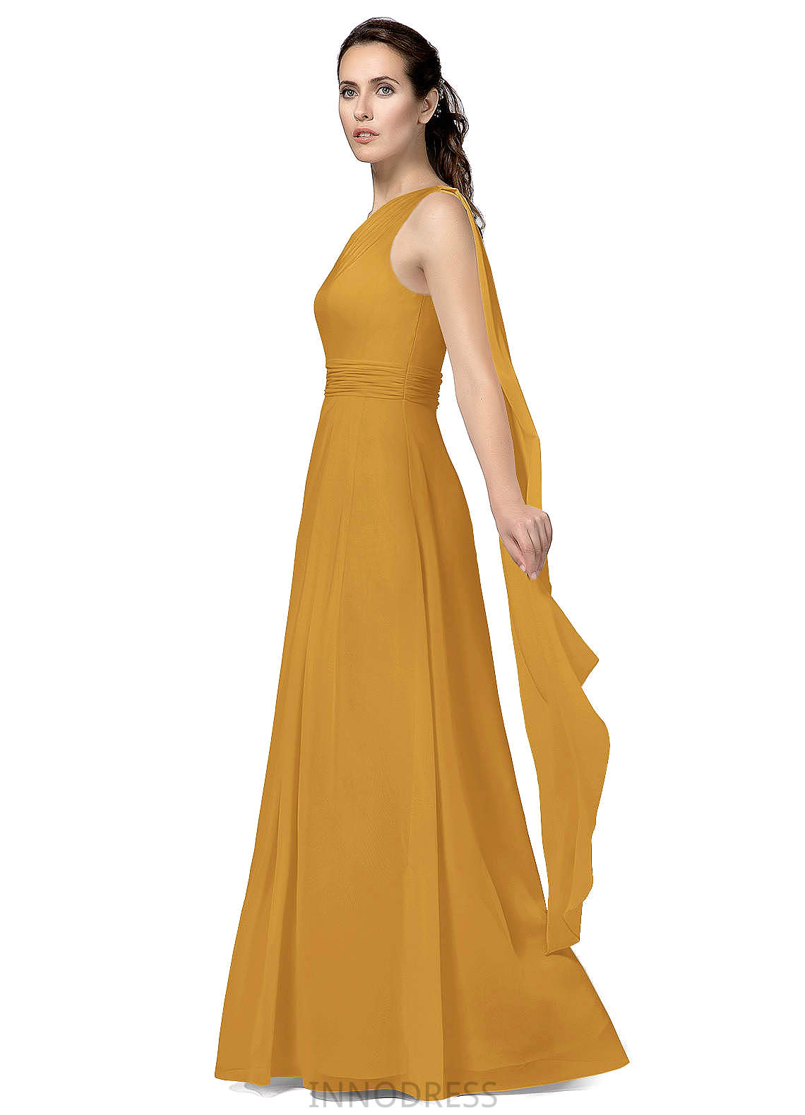 Lilliana Floor Length Sheath/Column Natural Waist Spaghetti Staps Bridesmaid Dresses