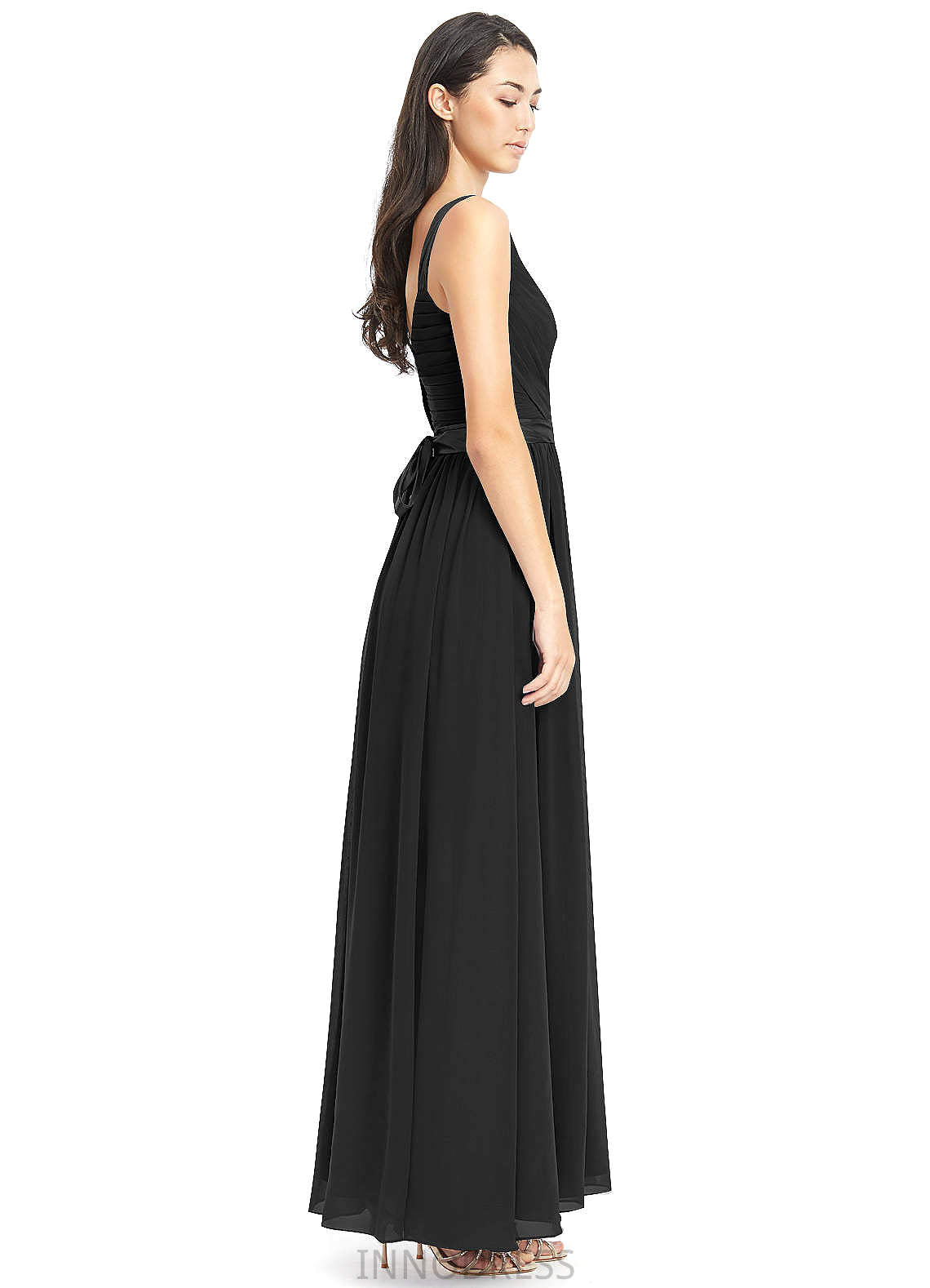 Marie V-Neck Natural Waist Velvet Floor Length A-Line/Princess Sleeveless Bridesmaid Dresses