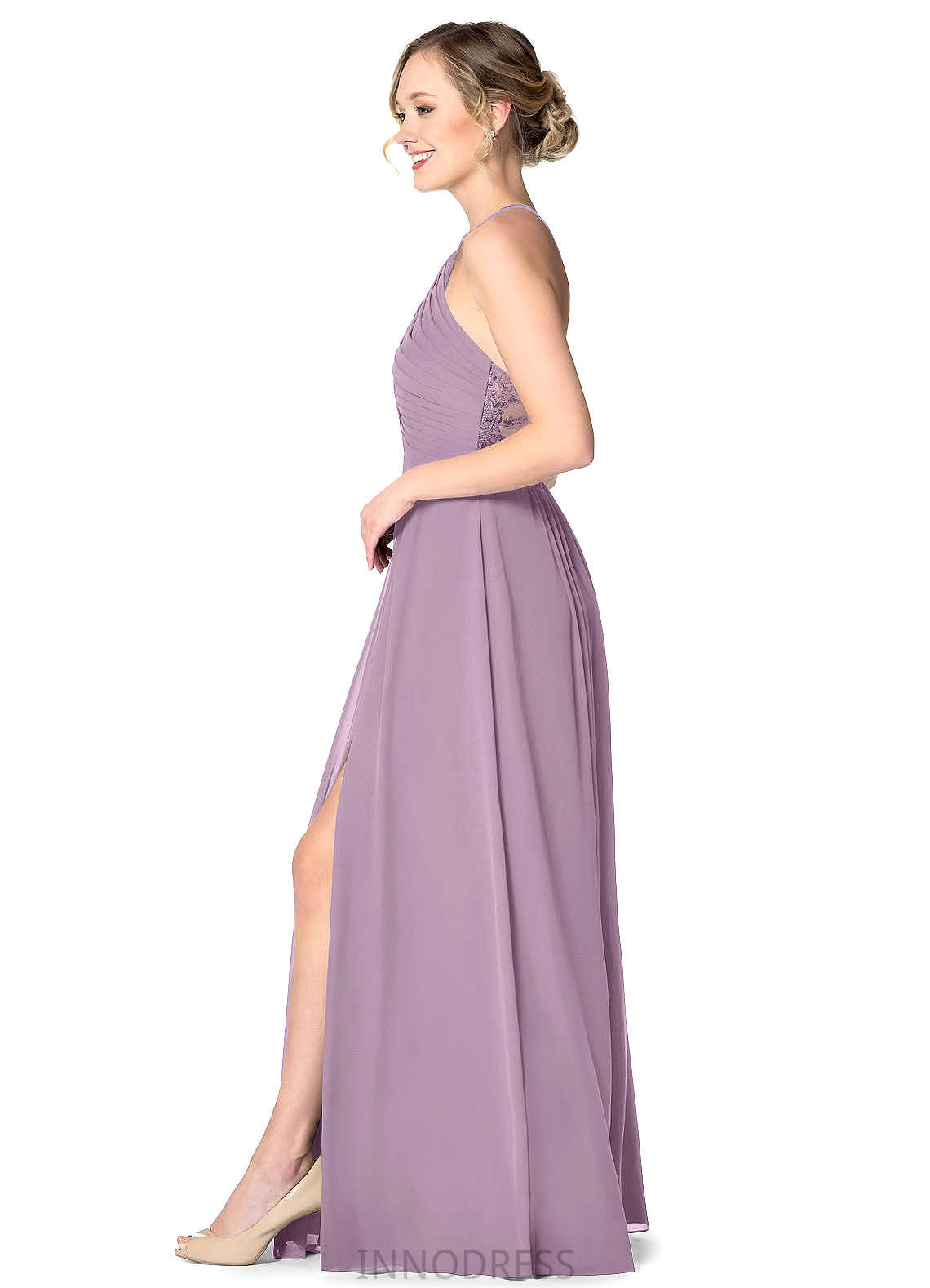 Carly Straps Natural Waist Floor Length A-Line/Princess Sleeveless Bridesmaid Dresses