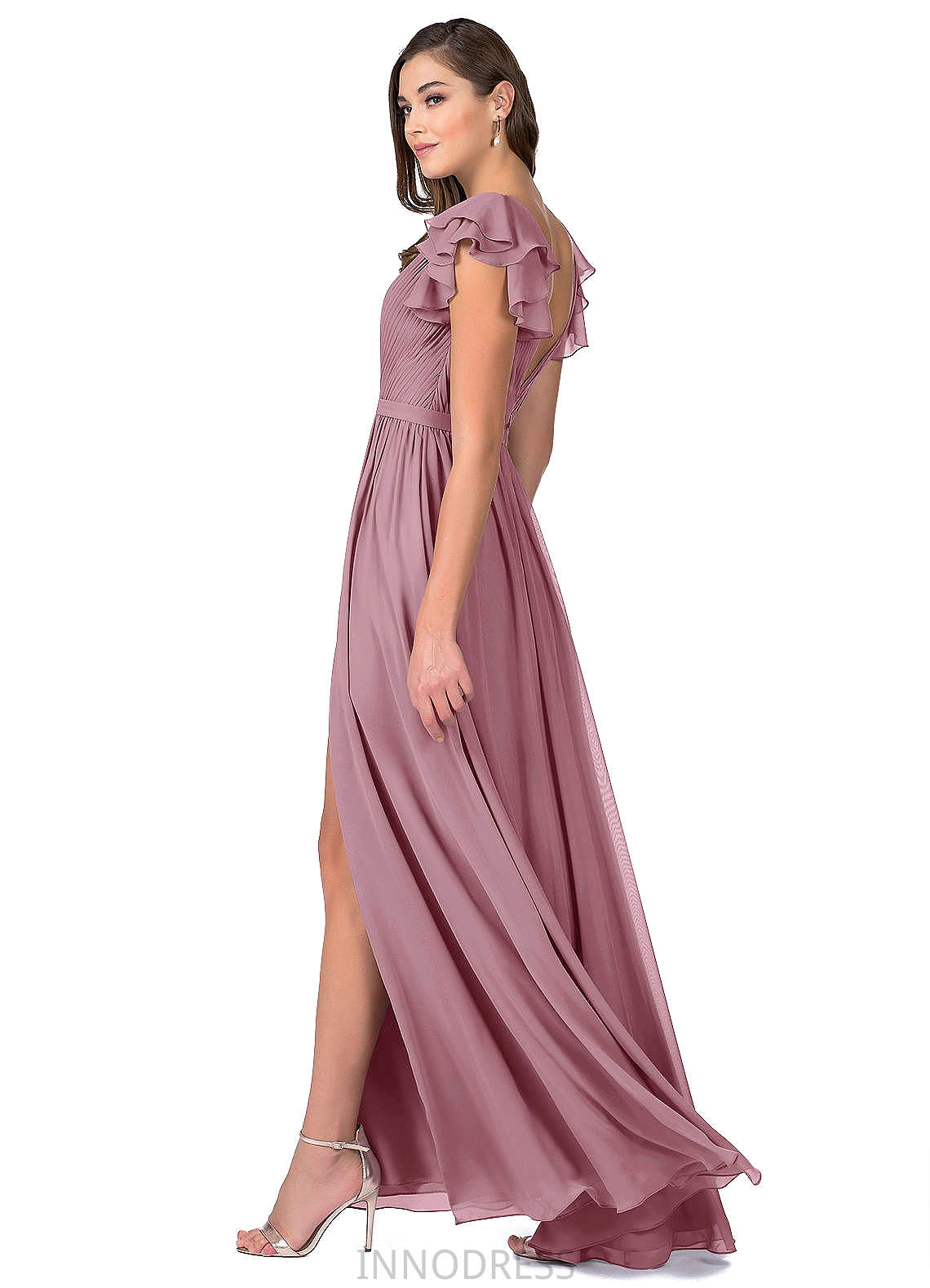 Gabriela One Shoulder Natural Waist A-Line/Princess Sleeveless Knee Length Bridesmaid Dresses