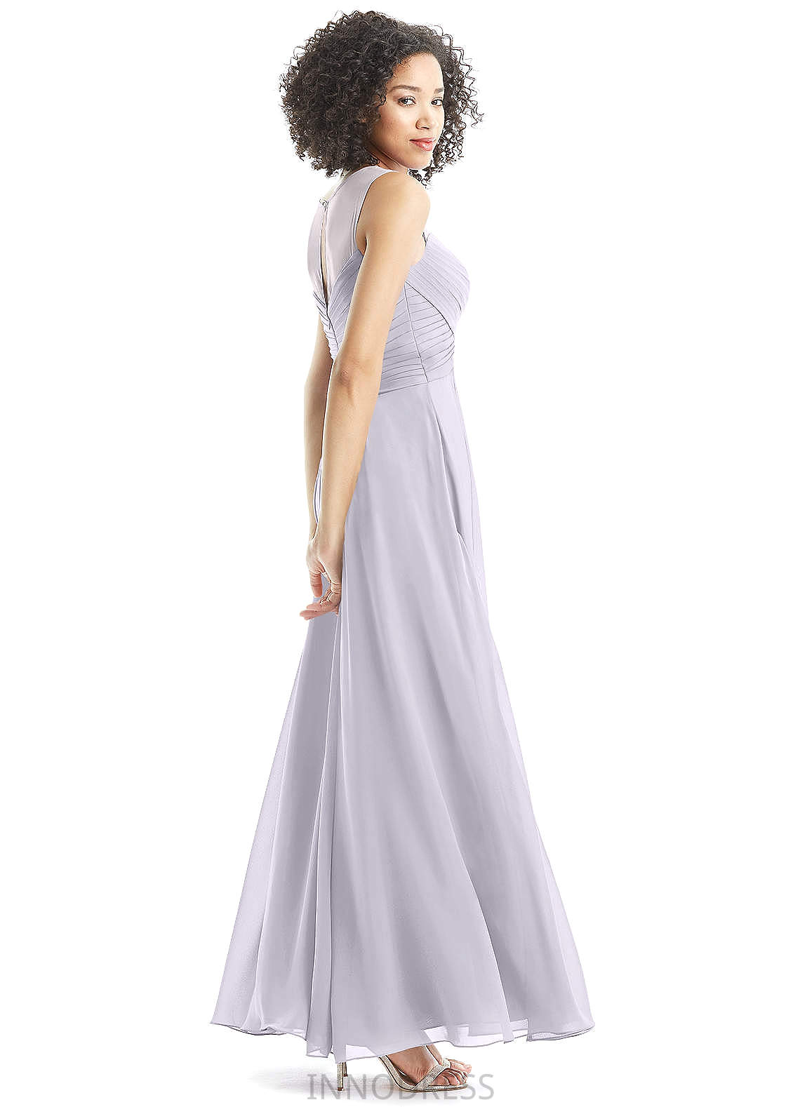 Kristina Sleeveless Floor Length Spaghetti Staps A-Line/Princess Natural Waist Bridesmaid Dresses