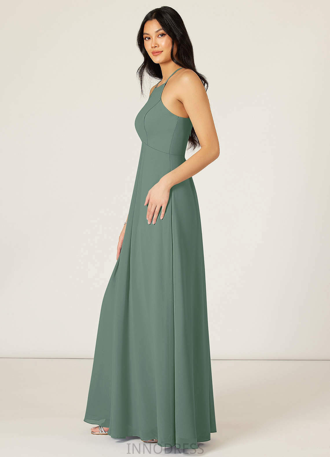 Emmalee Floor Length A-Line/Princess V-Neck Natural Waist Sleeveless Bridesmaid Dresses