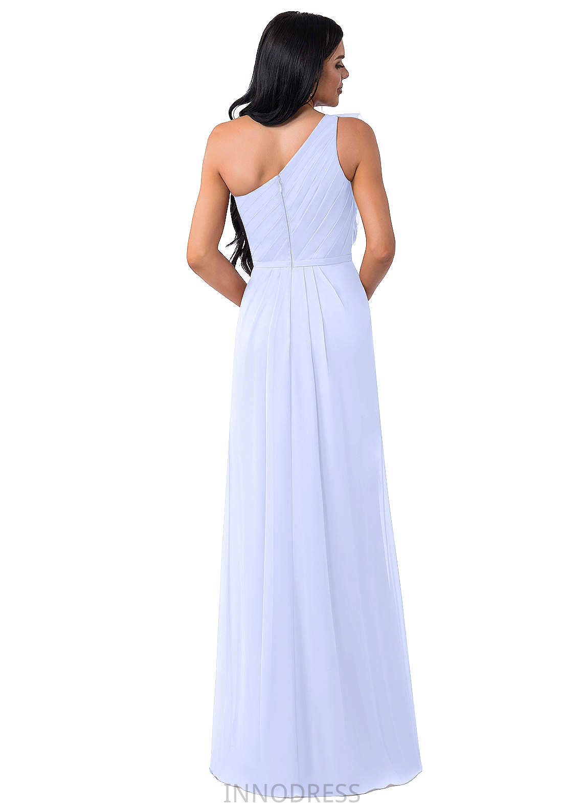 Daniela Spaghetti Staps Floor Length Natural Waist Sleeveless Trumpet/Mermaid Bridesmaid Dresses