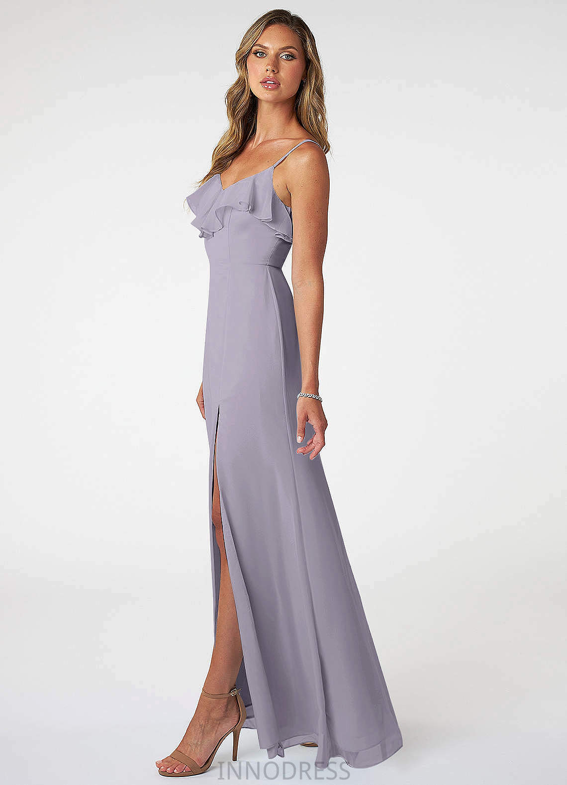 Nayeli Natural Waist Straps Sleeveless A-Line/Princess Floor Length Bridesmaid Dresses