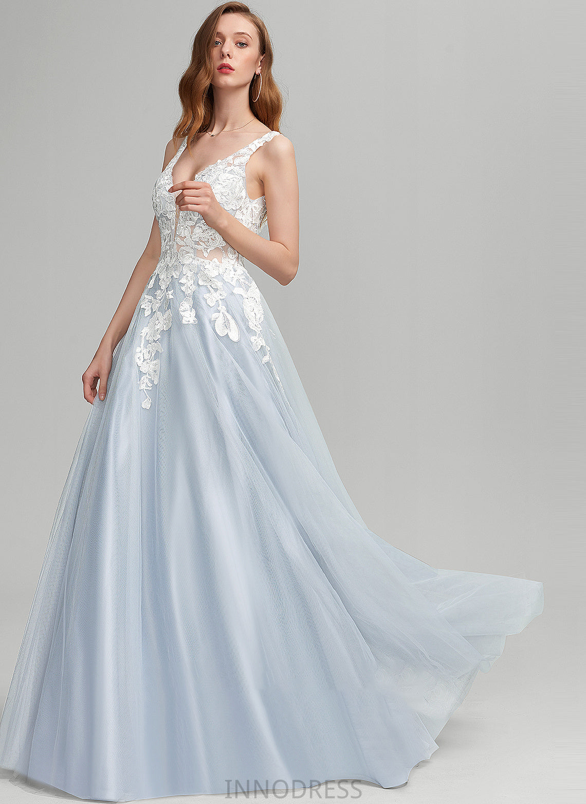 Prom Dresses Eve Floor-Length V-neck Ball-Gown/Princess Tulle