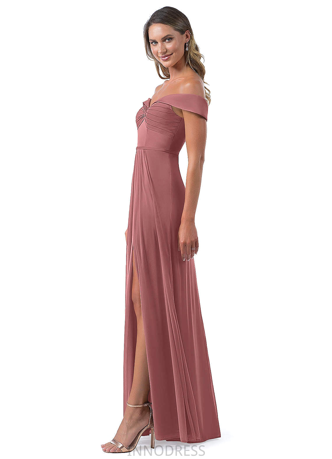 Jaylah A-Line/Princess Floor Length Natural Waist Sleeveless Spaghetti Staps Bridesmaid Dresses