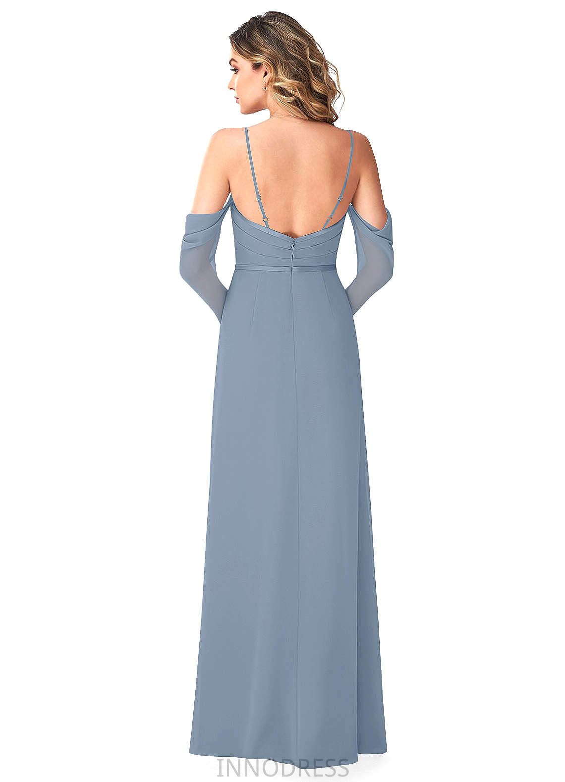 Yasmin A-Line/Princess Floor Length Sleeveless Stretch Satin Straps Natural Waist Bridesmaid Dresses