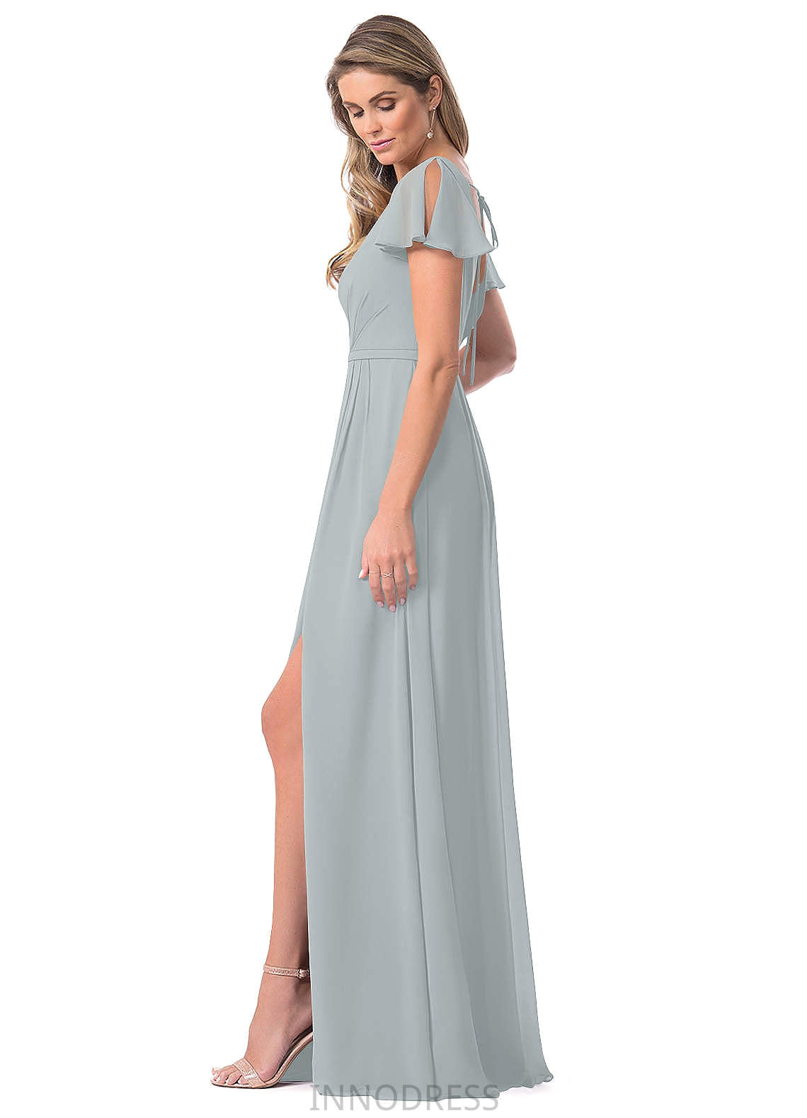 Jasmine Sleeveless A-Line/Princess Floor Length Straps Natural Waist Bridesmaid Dresses