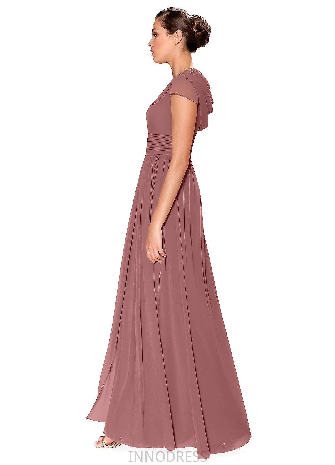 Rhoda Sweetheart Sleeveless A-Line/Princess Natural Waist Floor Length Bridesmaid Dresses