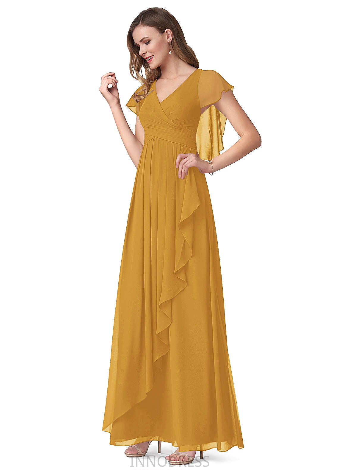 Hedwig A-Line/Princess Spaghetti Staps Floor Length Sleeveless Natural Waist Bridesmaid Dresses