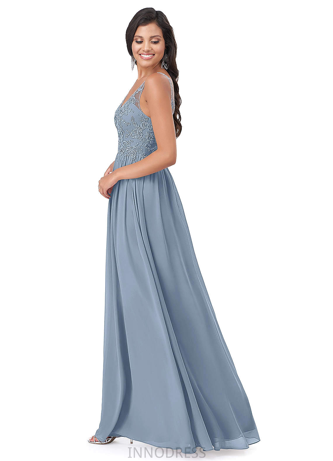 Katie Trumpet/Mermaid Natural Waist Spaghetti Staps Sleeveless Floor Length Bridesmaid Dresses